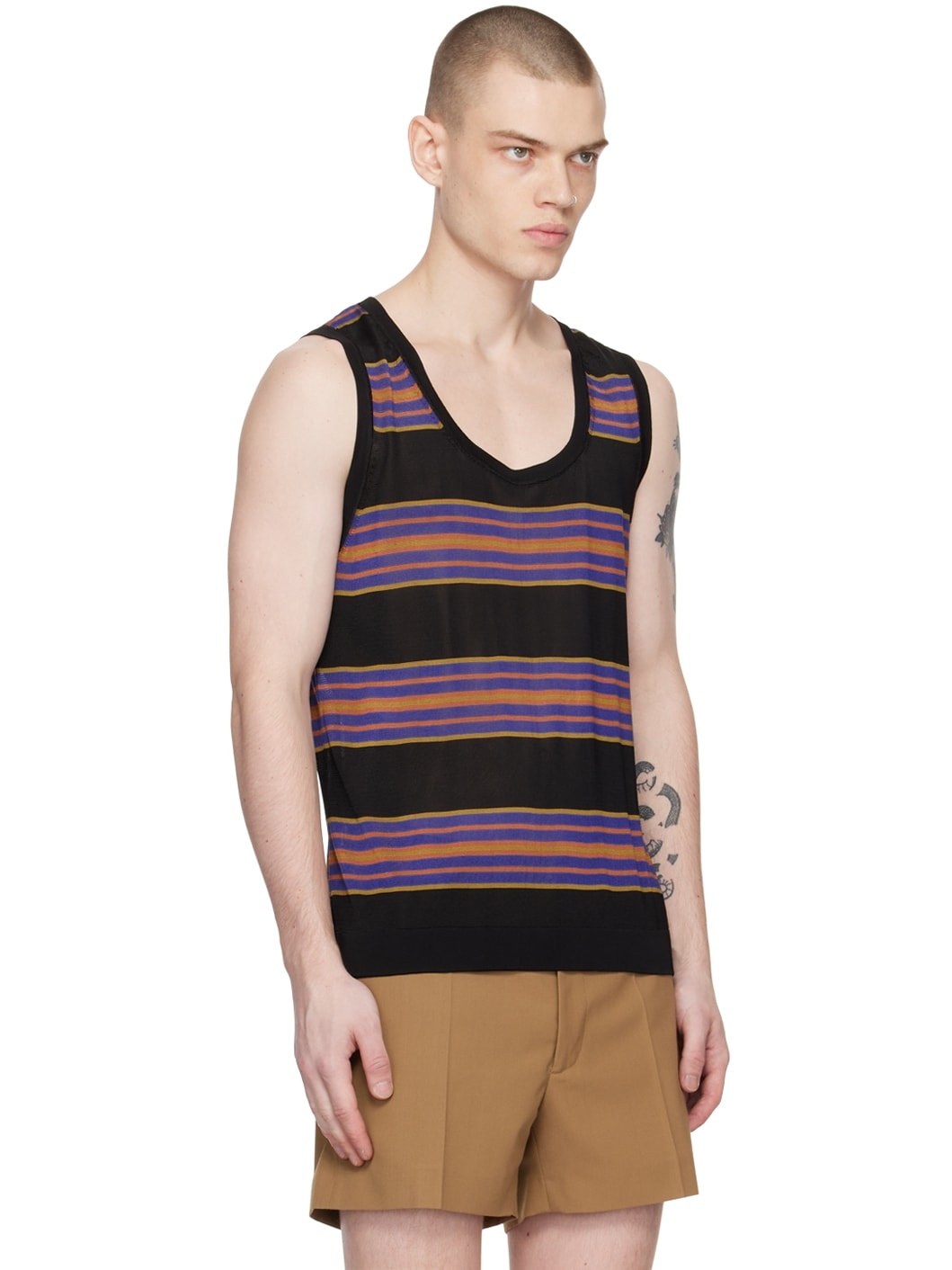 Black Striped Tank Top - 2