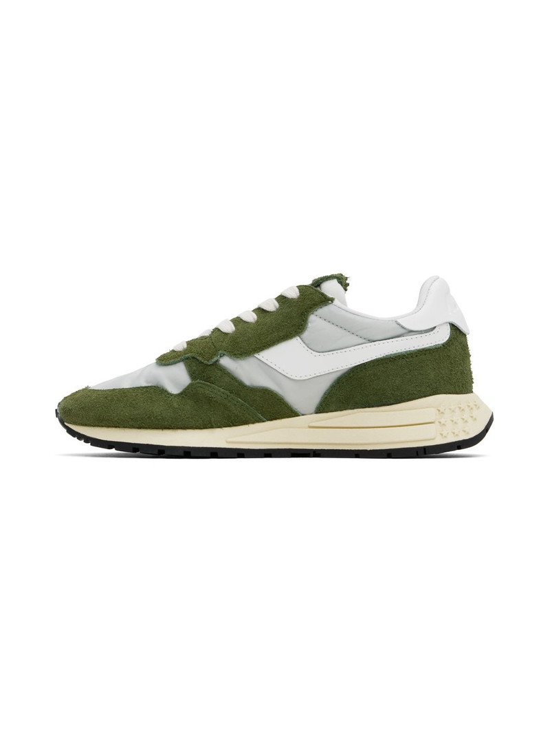 Green & White Reelwind Low Sneakers 3
