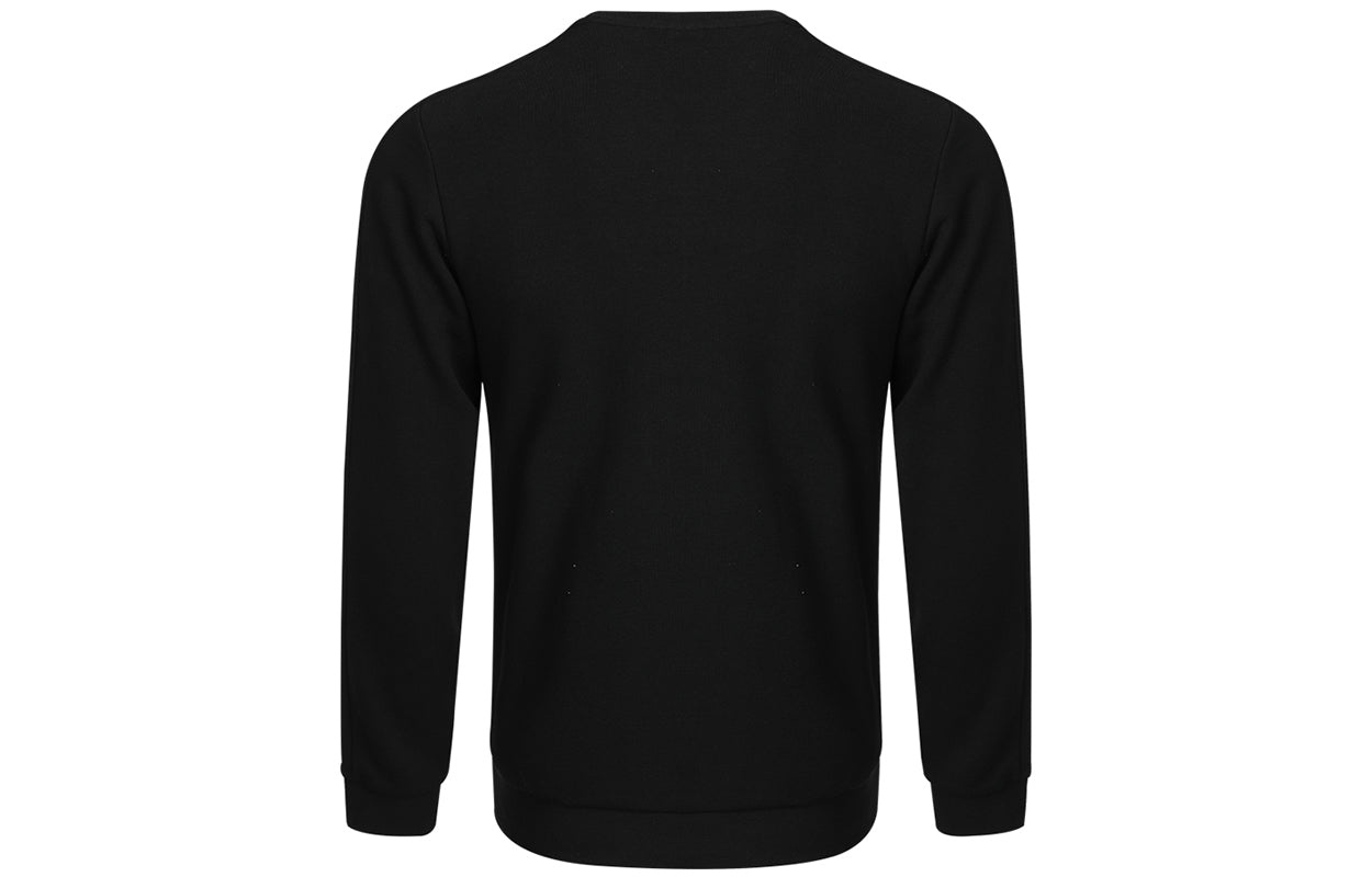 adidas neo M Basc Ss Printing Logo Sports Knit Round Neck Pullover Black H45108 - 2