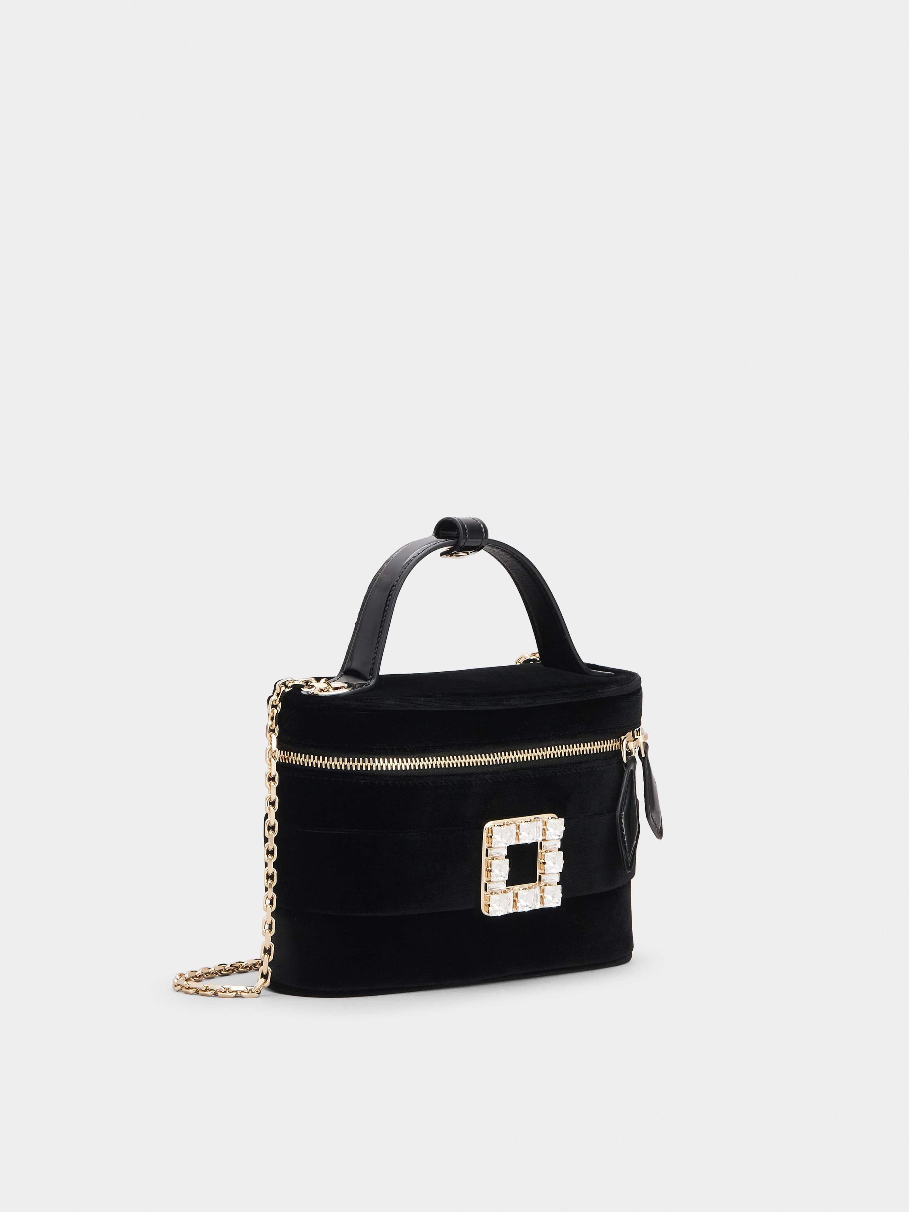 Roger Vivier Vanity Strass Buckle Micro Bag in Velvet - 3