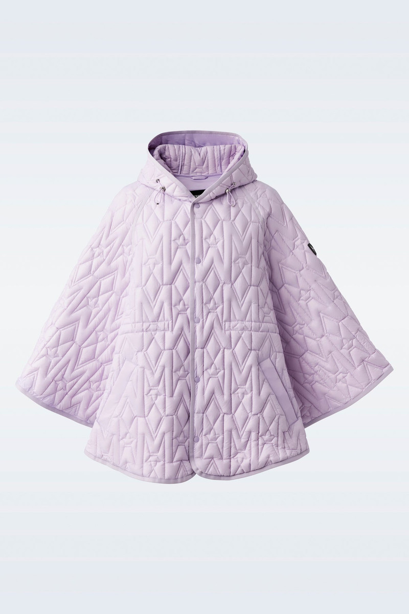 MICAH Mattle light down monogram poncho with hood 1