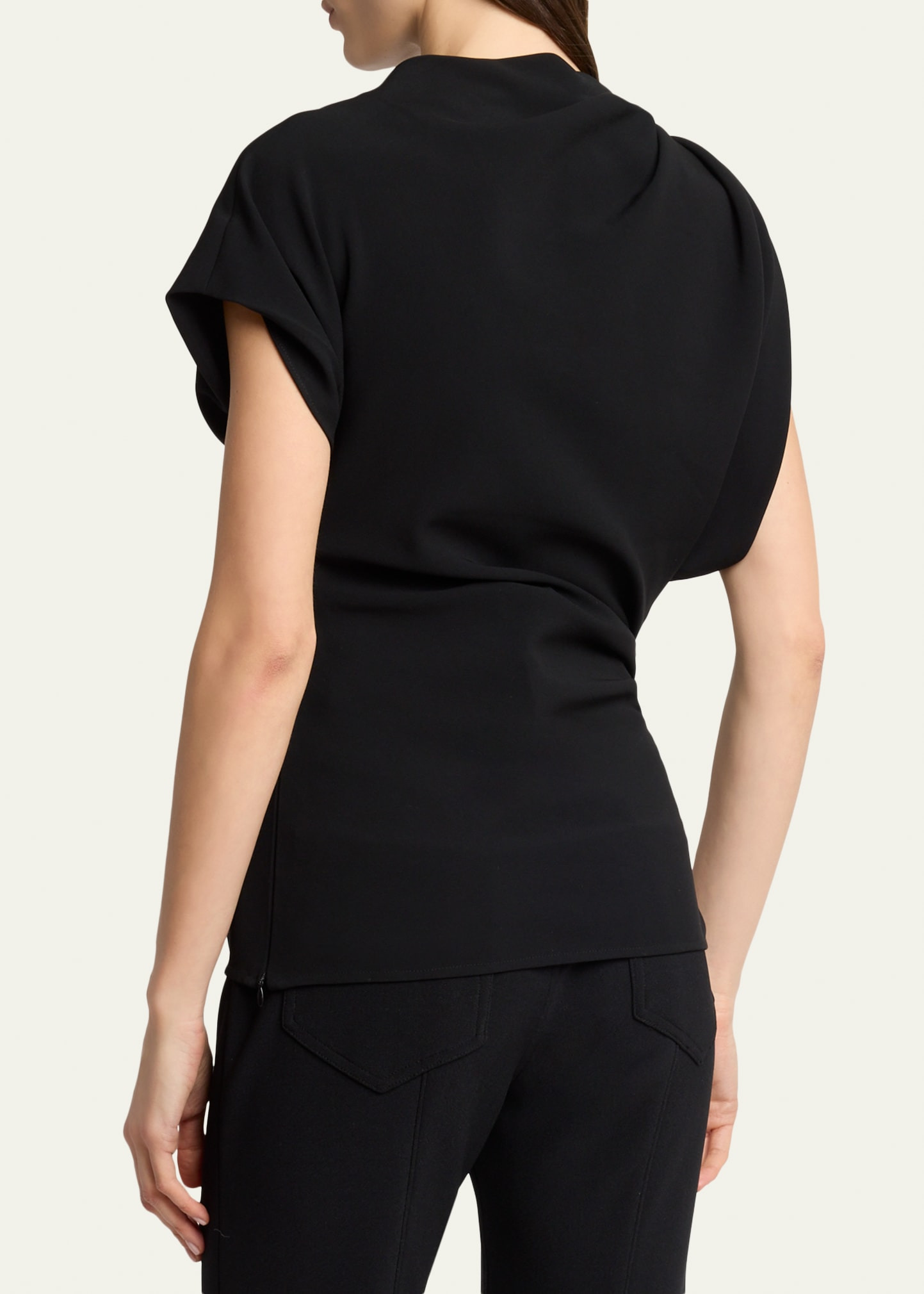 Malika Draped Short-Sleeve Top - 3