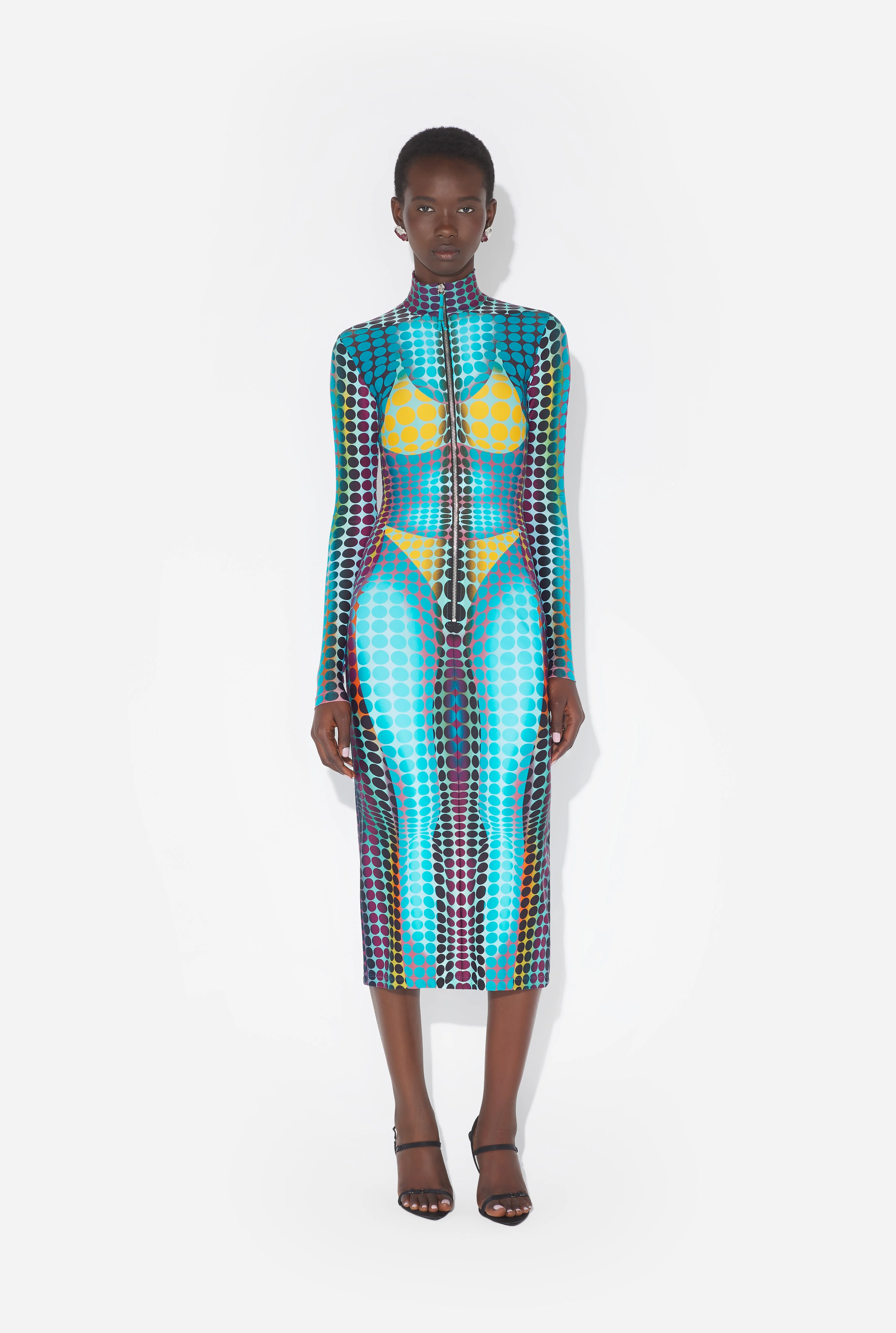 RE-EDITION - THE BLUE DOTS PRINT DRESS - 1