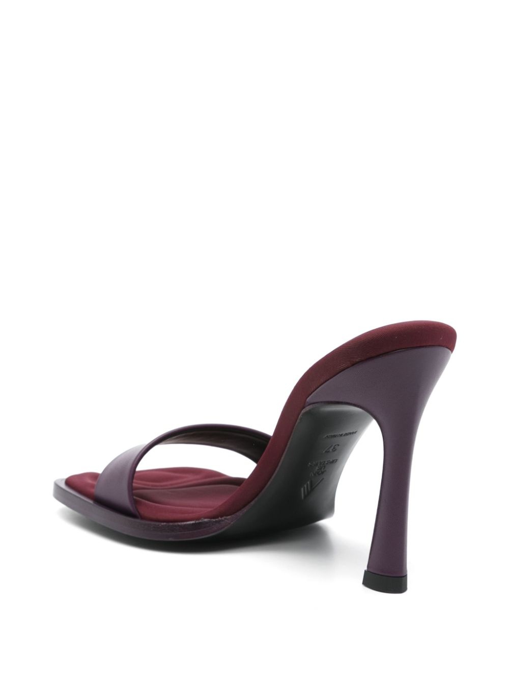 100mm leather mules - 3