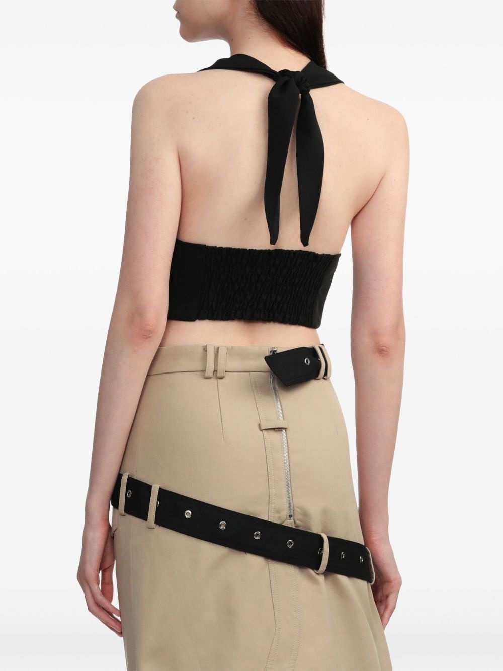 halterneck draped top - 4