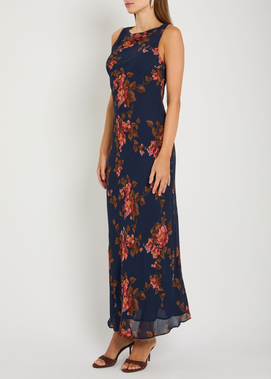 Reformation Prescott Floral Print Chiffon Maxi Dress - 2