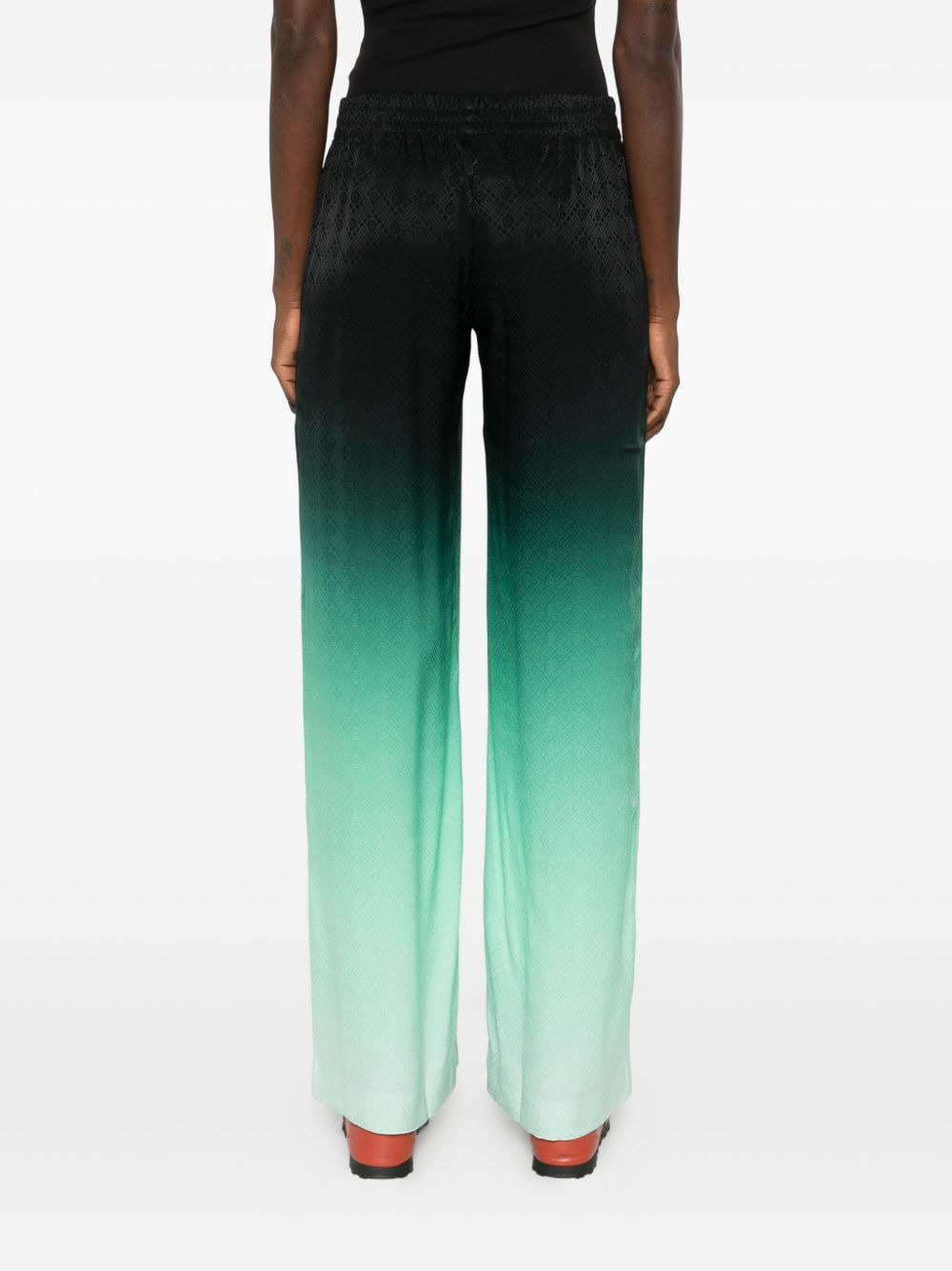 Gradient Ping Pong jacquard silk trousers - 4