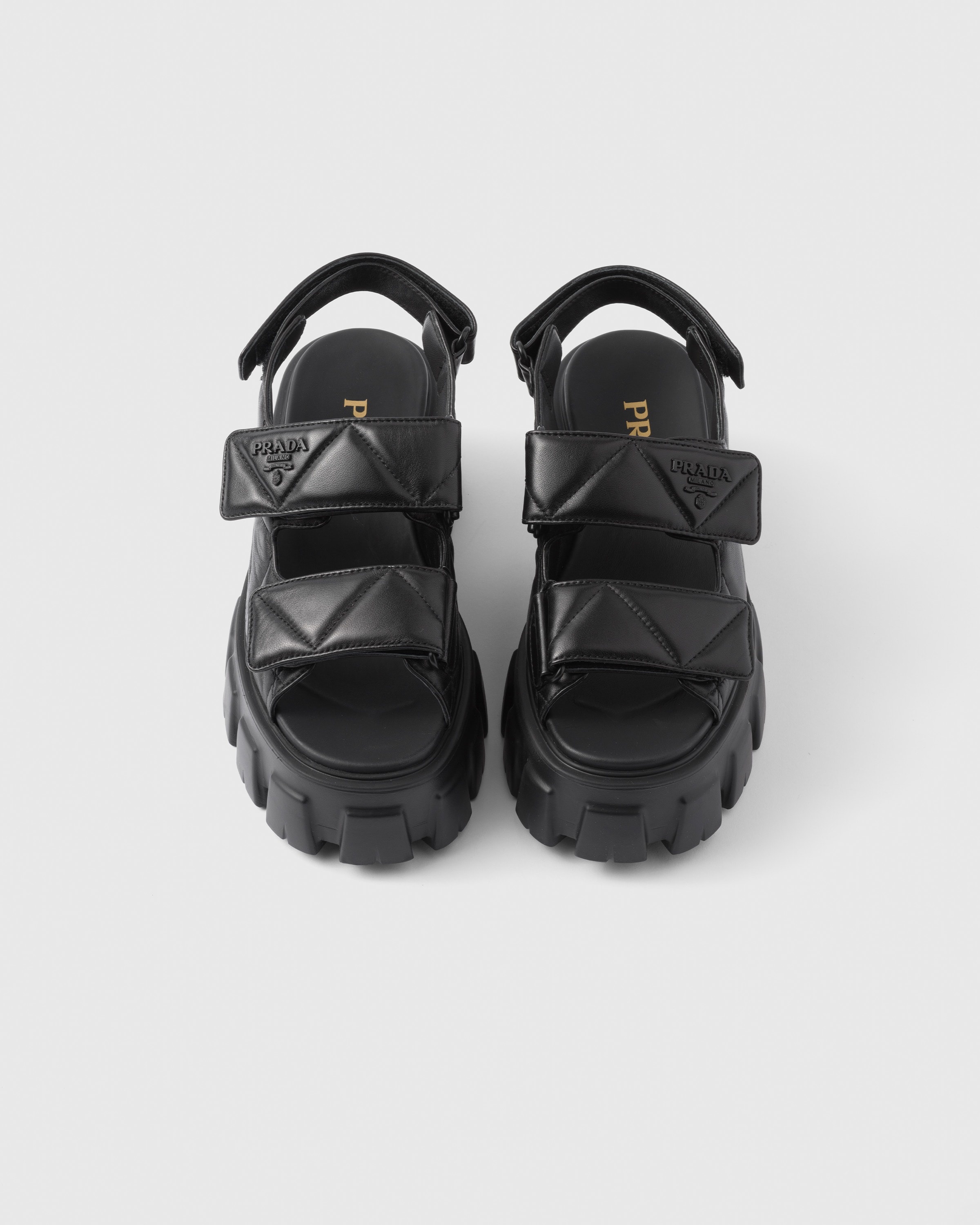 Monolith nappa leather sandals - 3