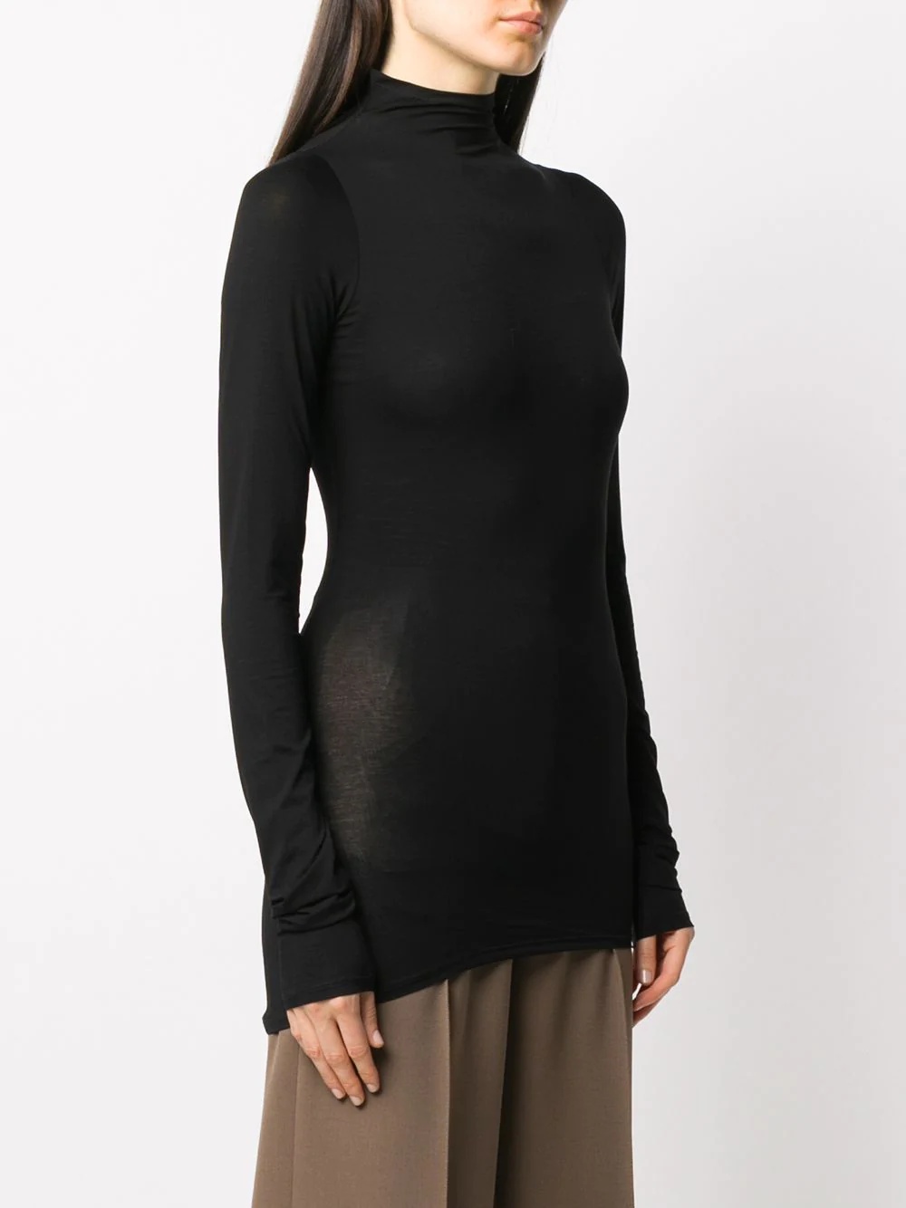 fine knit roll neck top - 3