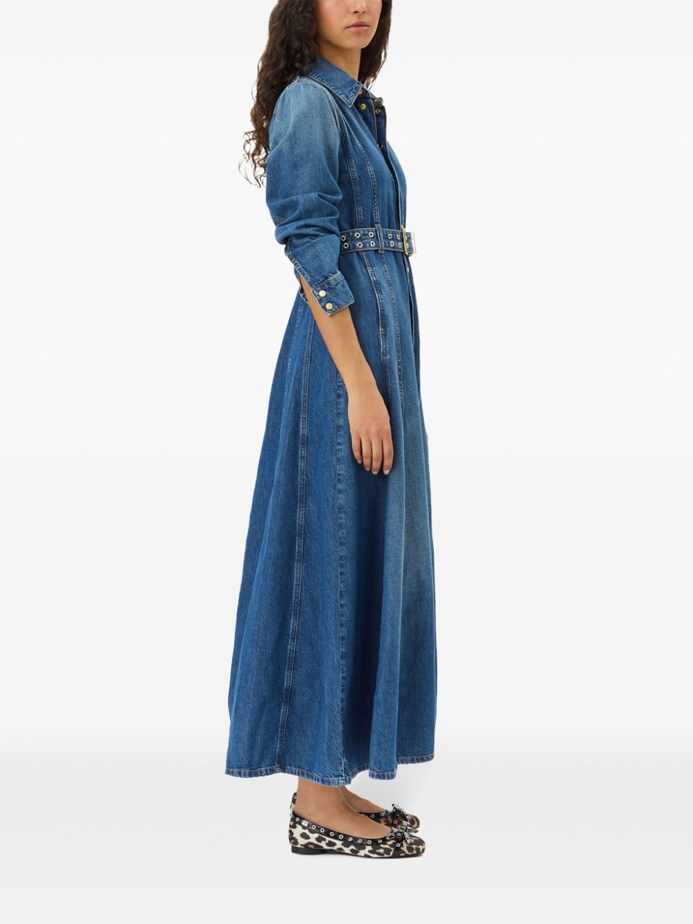 denim maxi dress - 3