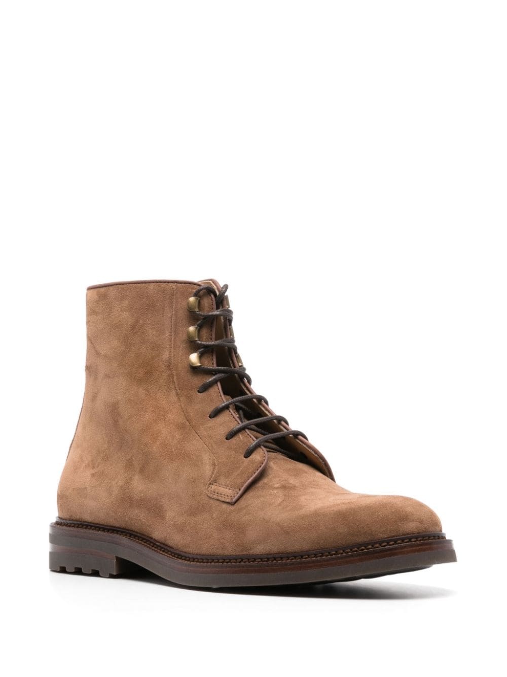round-toe suede ankle boots - 2