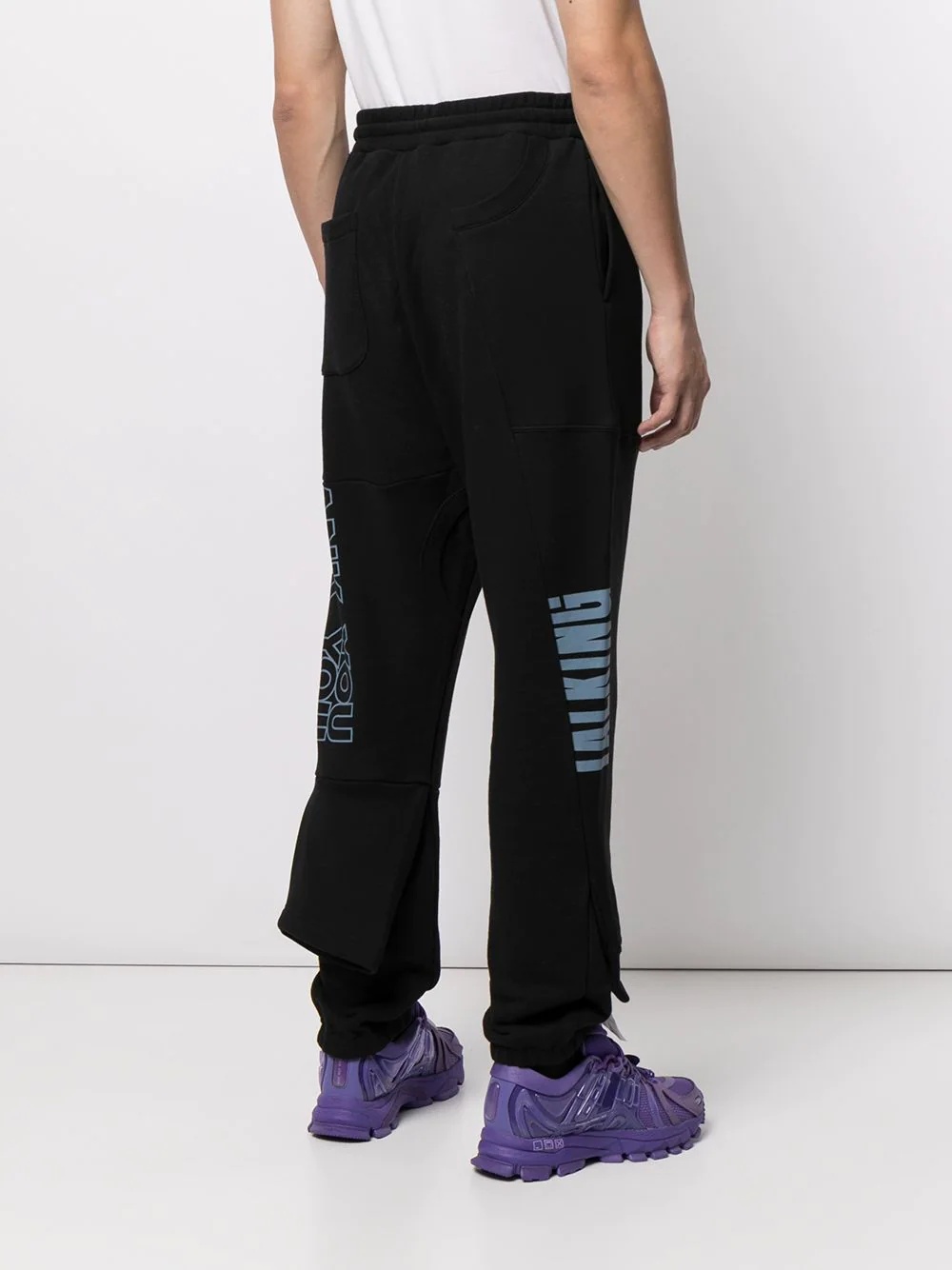 slogan-print track pants - 4