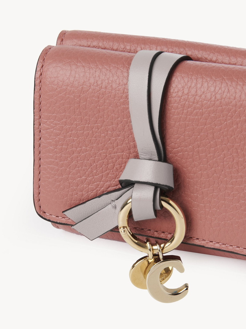 MINI ALPHABET TRI-FOLD IN GRAINED LEATHER 5