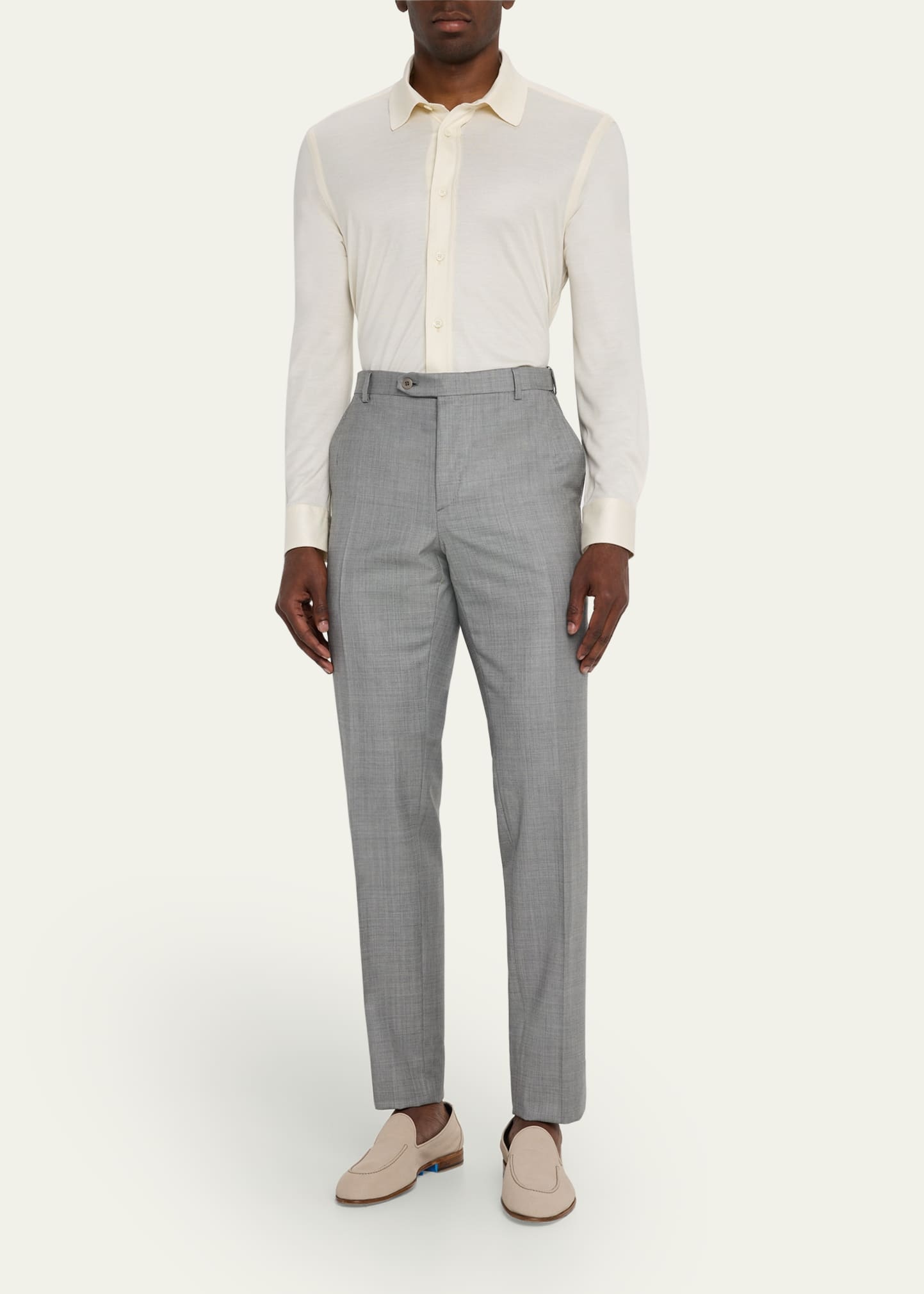 Men's Wool Sharkskin Pants - 2