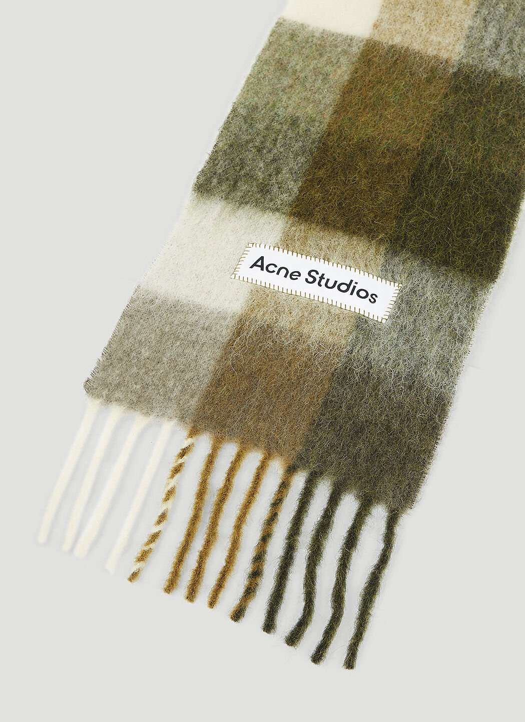 Mohair Checked Scarf - 3