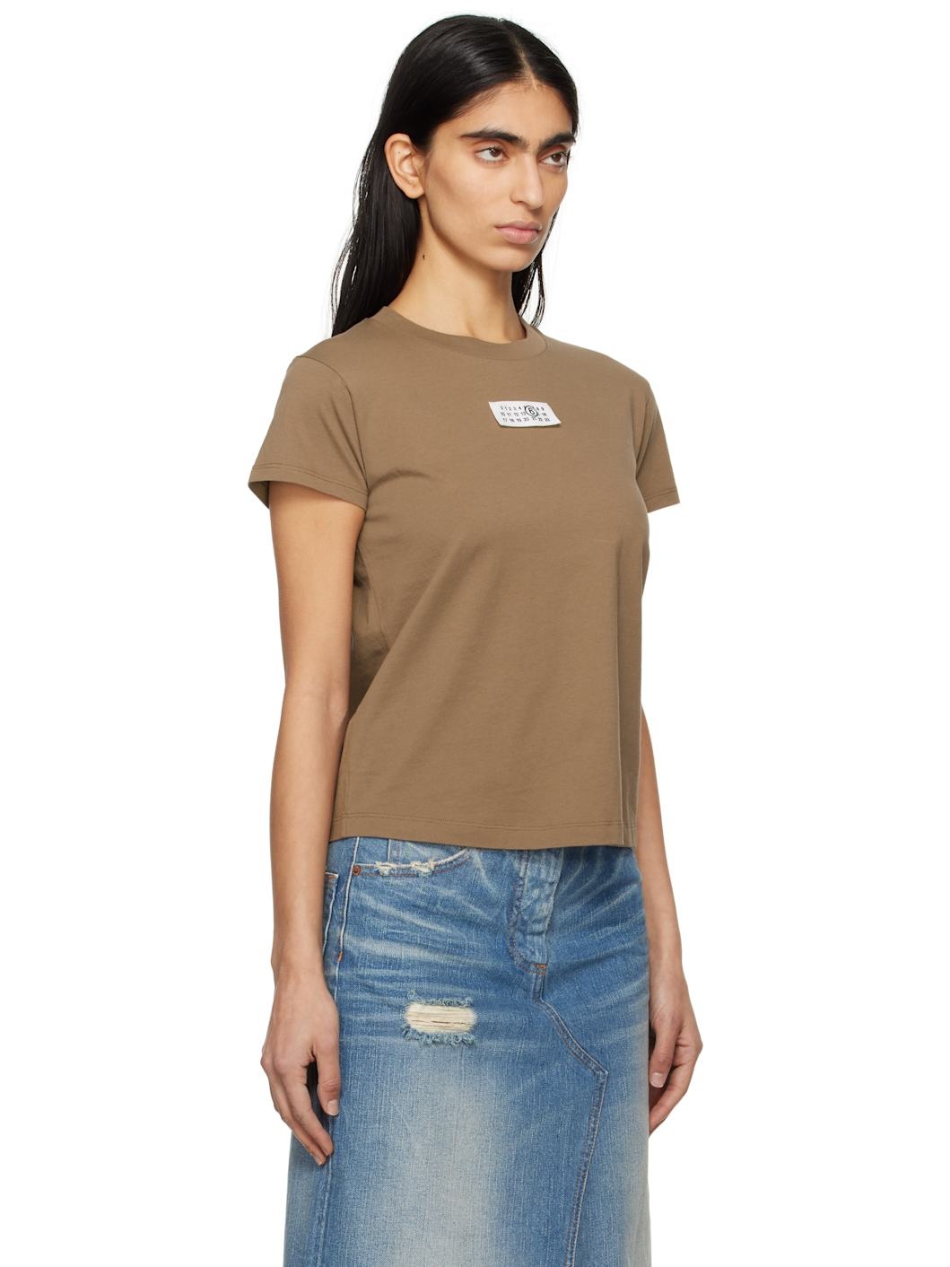 Brown Logo Patch T-Shirt - 2