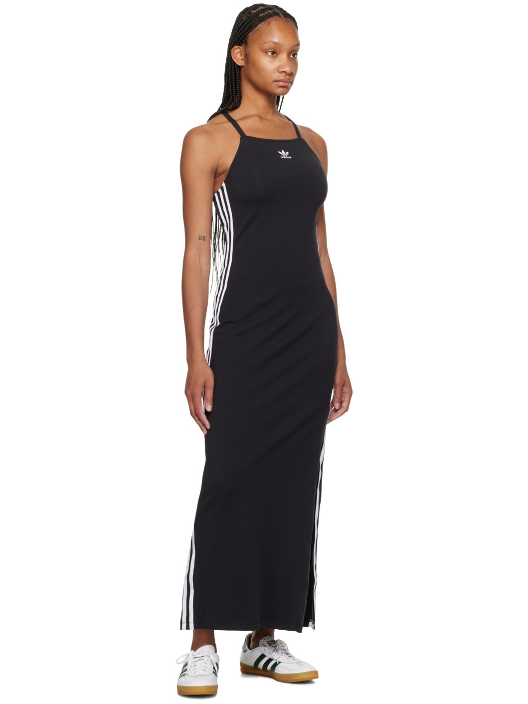 Black 3-Stripes Maxi Dress - 4