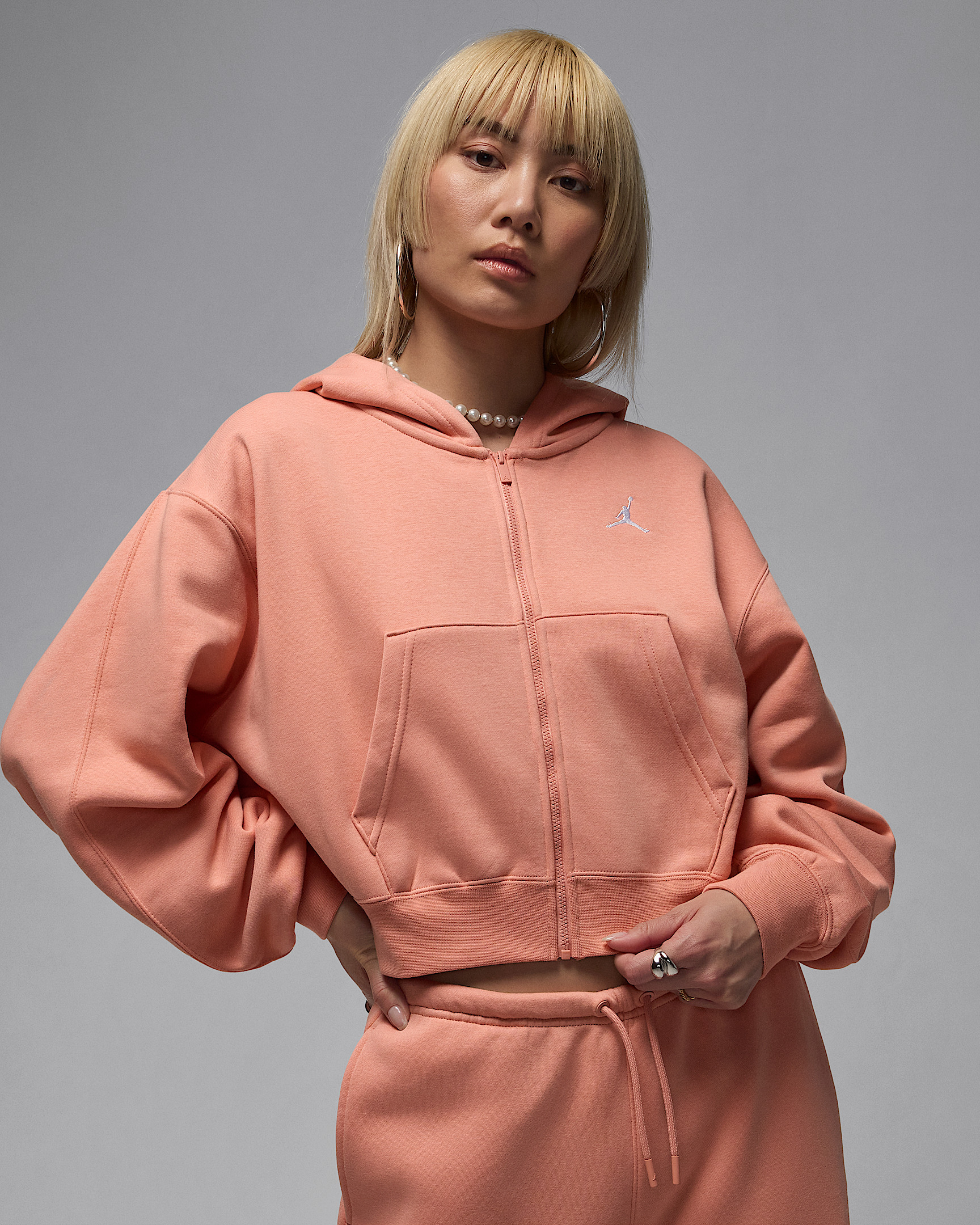 Jordan Brooklyn Fleece Women's Cropped Full-Zip Hoodie - 1