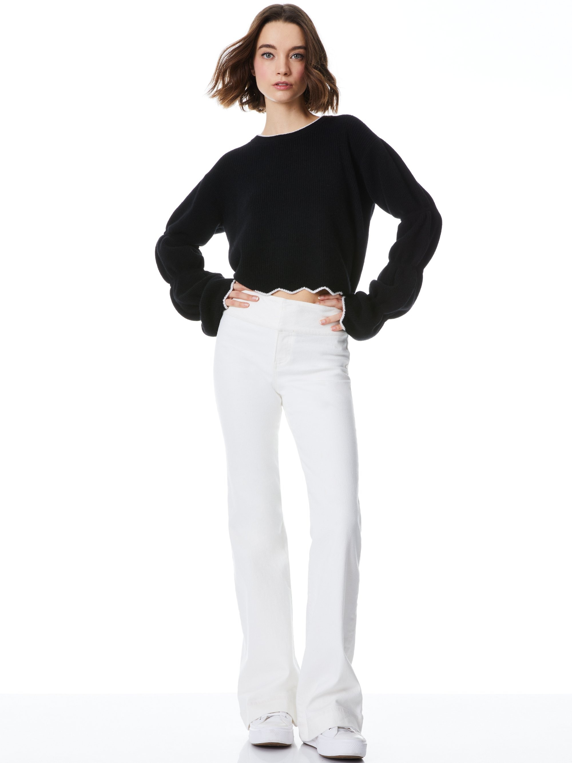 FOSS PUFF SLEEVE CROPPED PULLOVER - 6