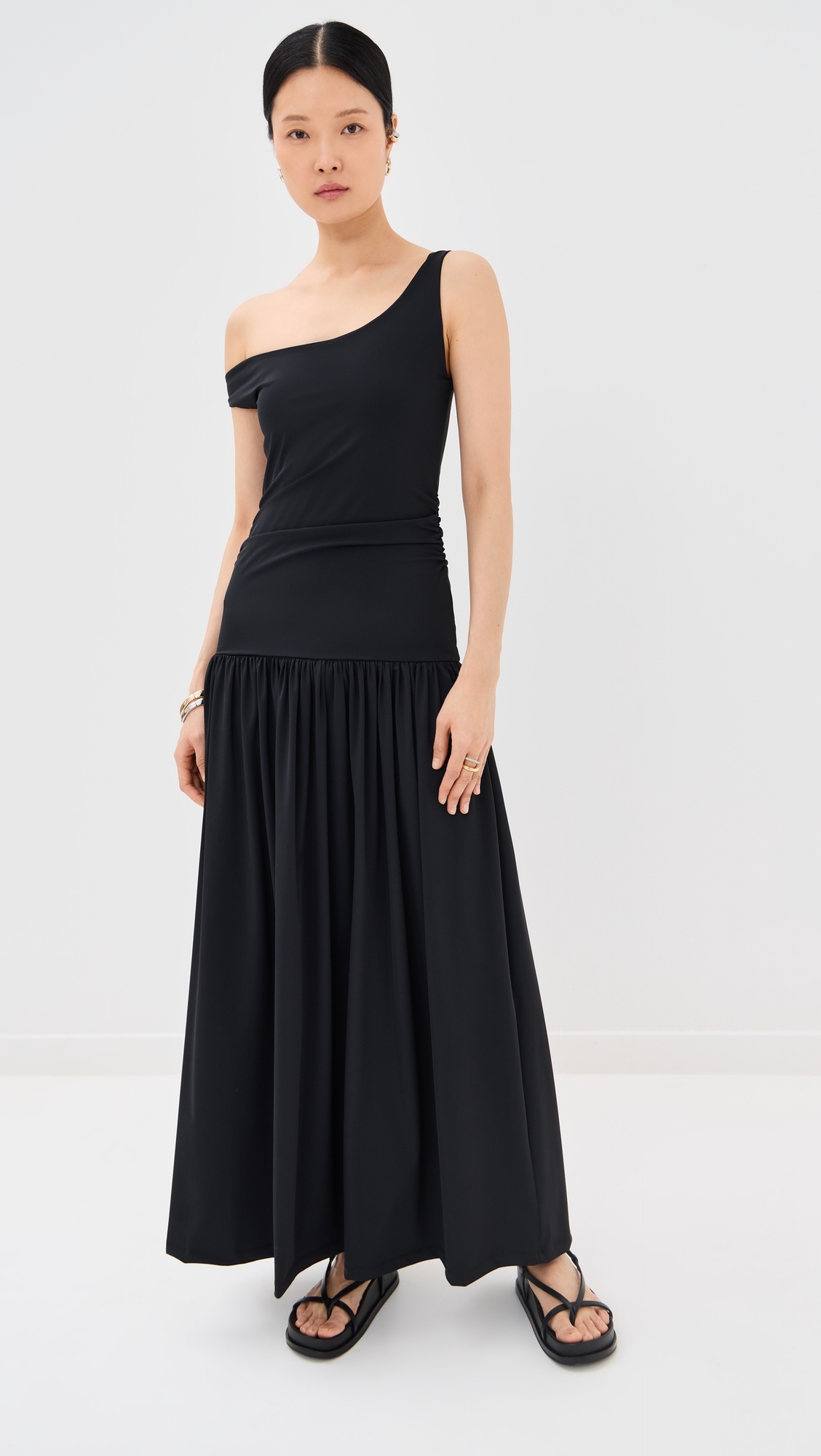 Off Shoulder Light Scuba Dress - 6