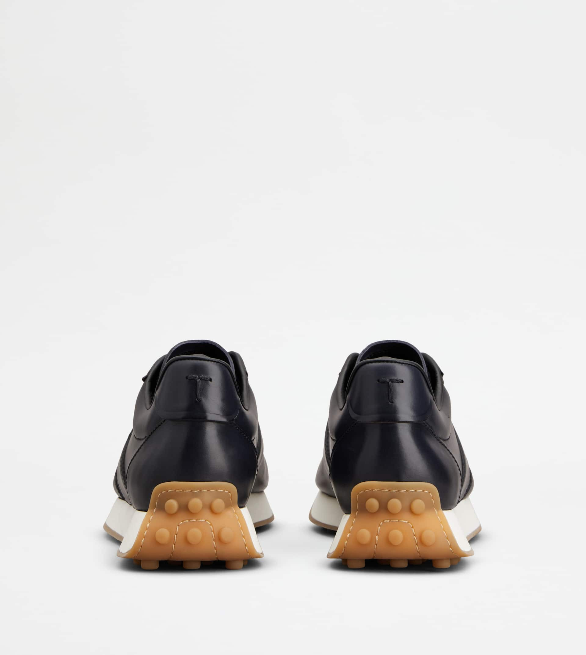 T VINTAGE SNEAKERS IN LEATHER - BLUE - 3
