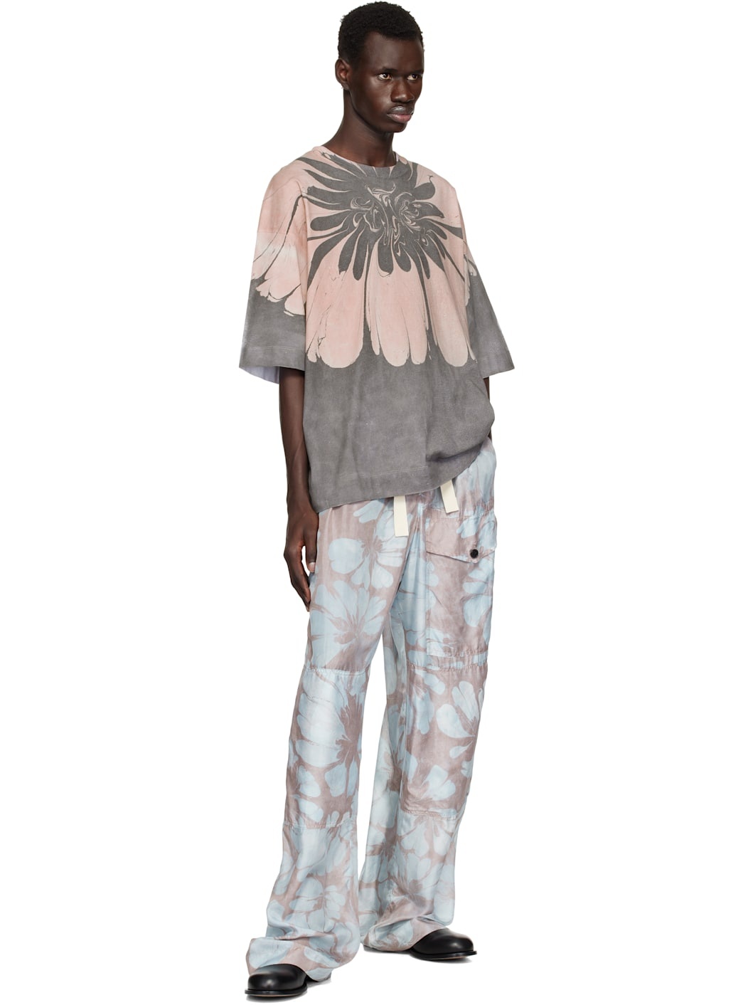Pink & Gray Printed T-shirt - 4