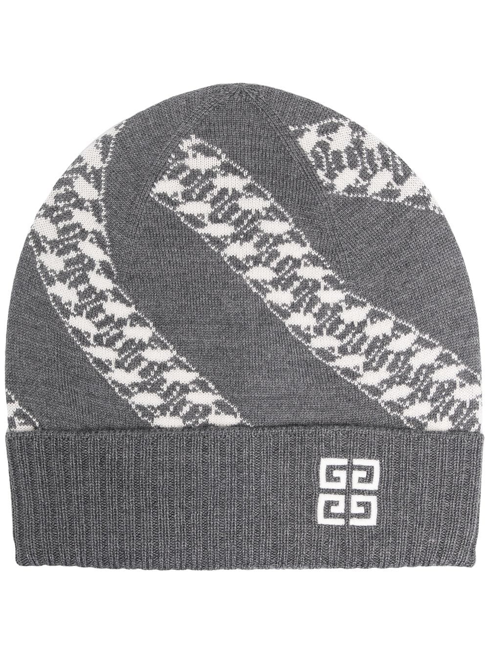 chain-intarsia beanie - 1