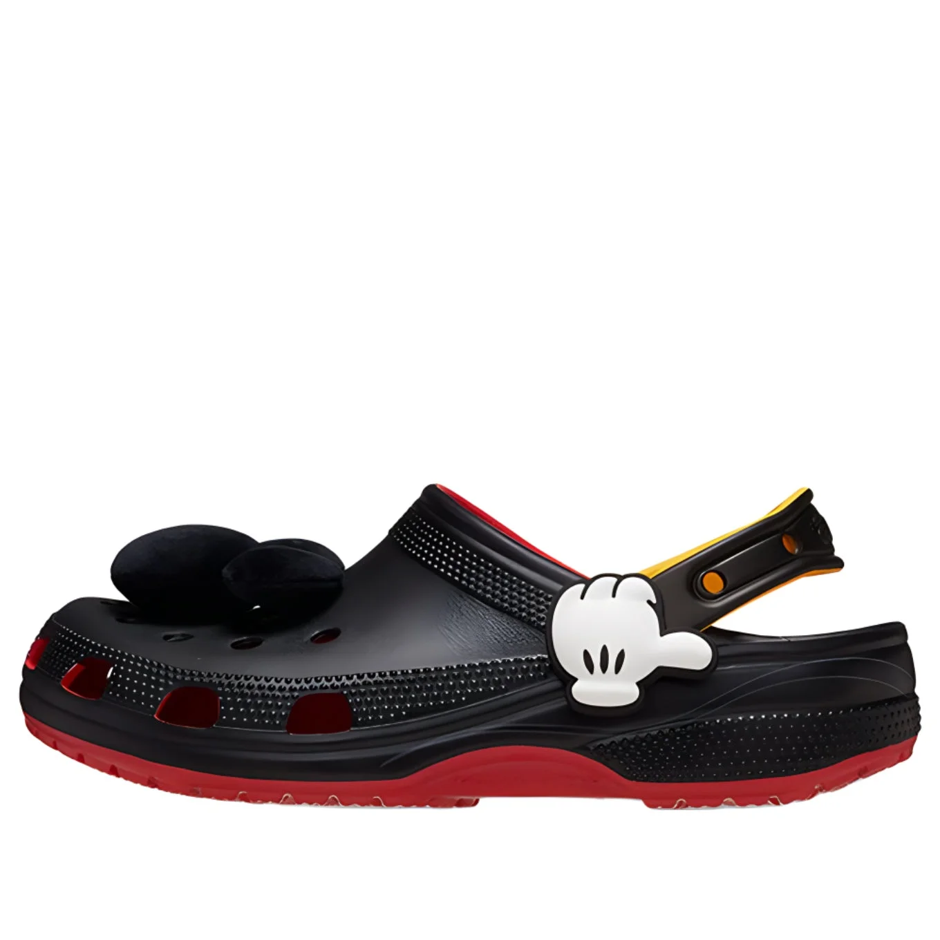 (WMNS) Crocs x Mickey Mouse Classic Clogs 'Black Red' 209895-8C1 - 1