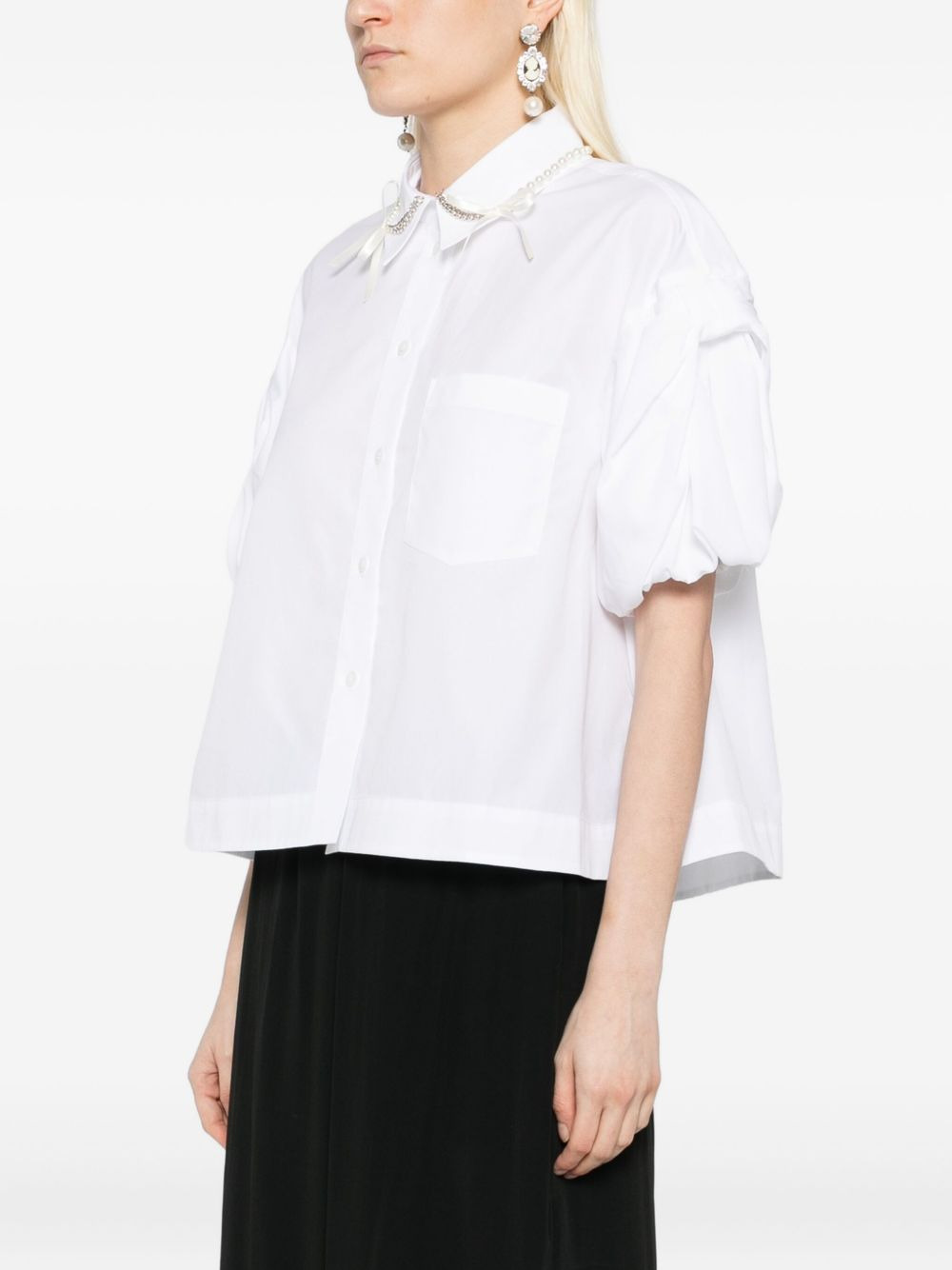 puff-sleeve shirt - 3