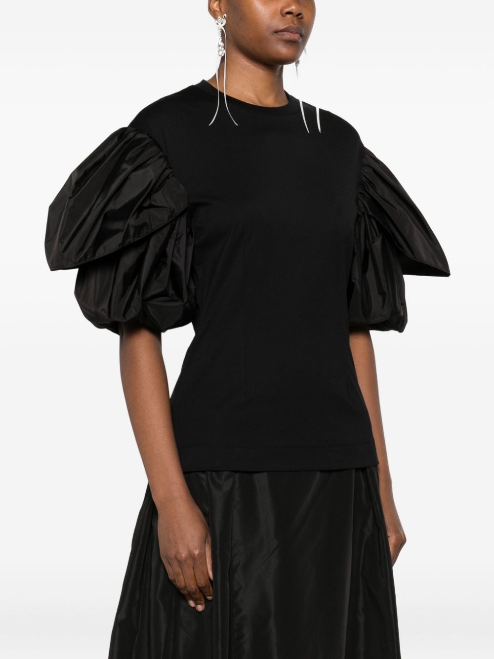 ruffled-sleeves T-shirt - 3