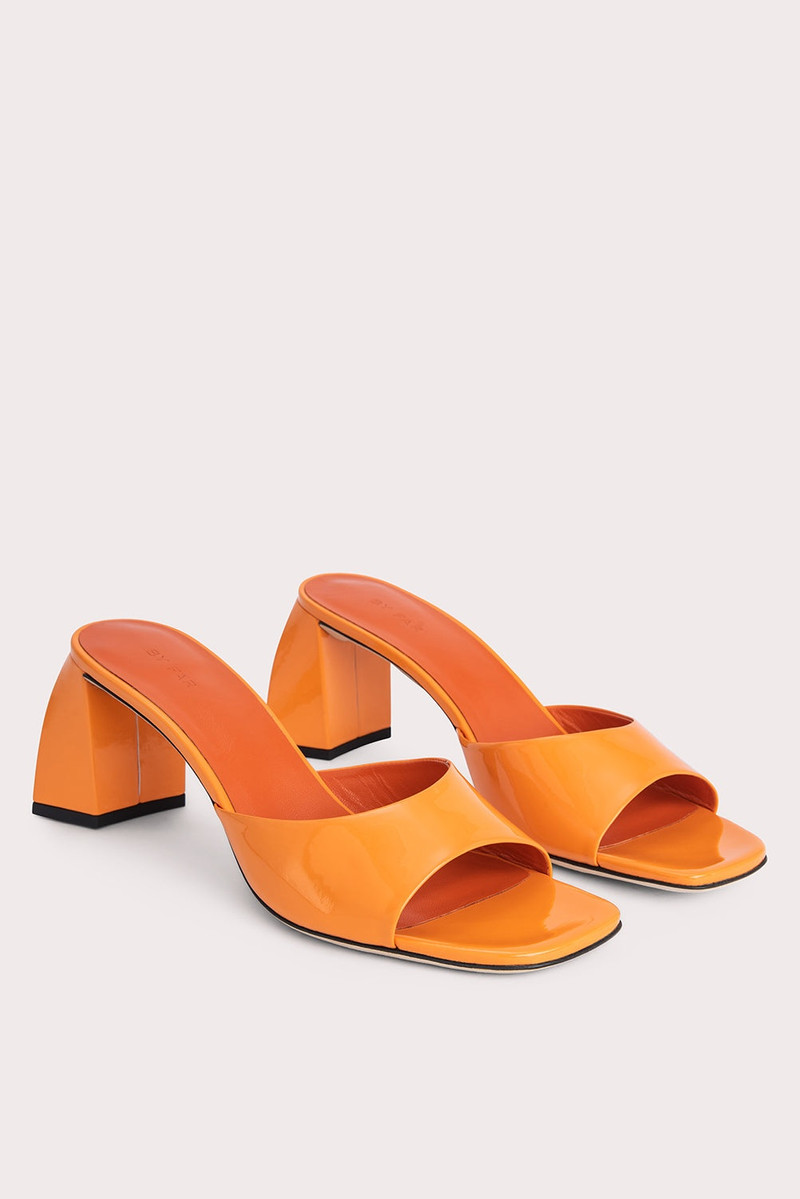 BY FAR Romy Orange Patent Leather outlook