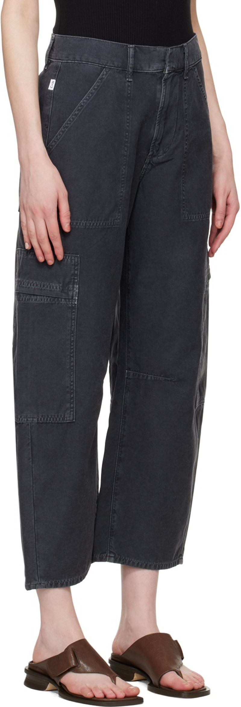 Citizens of Humanity Black Marcelle Low Slung Cargo Pants outlook