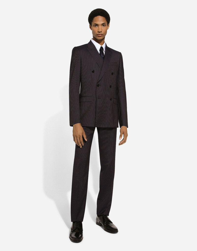 Pinstripe double-breasted Martini-fit suit 8