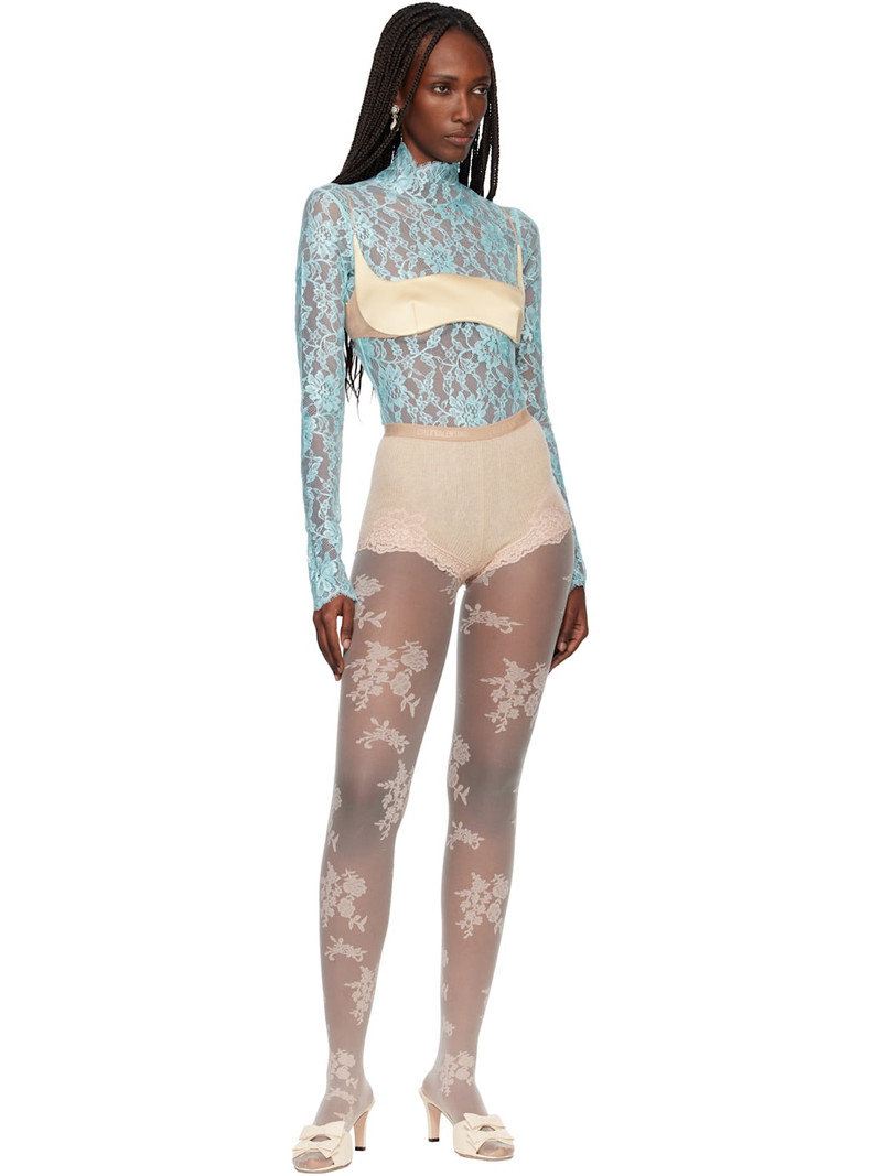 Valentino Beige & Pink Cashmere Shorts outlook