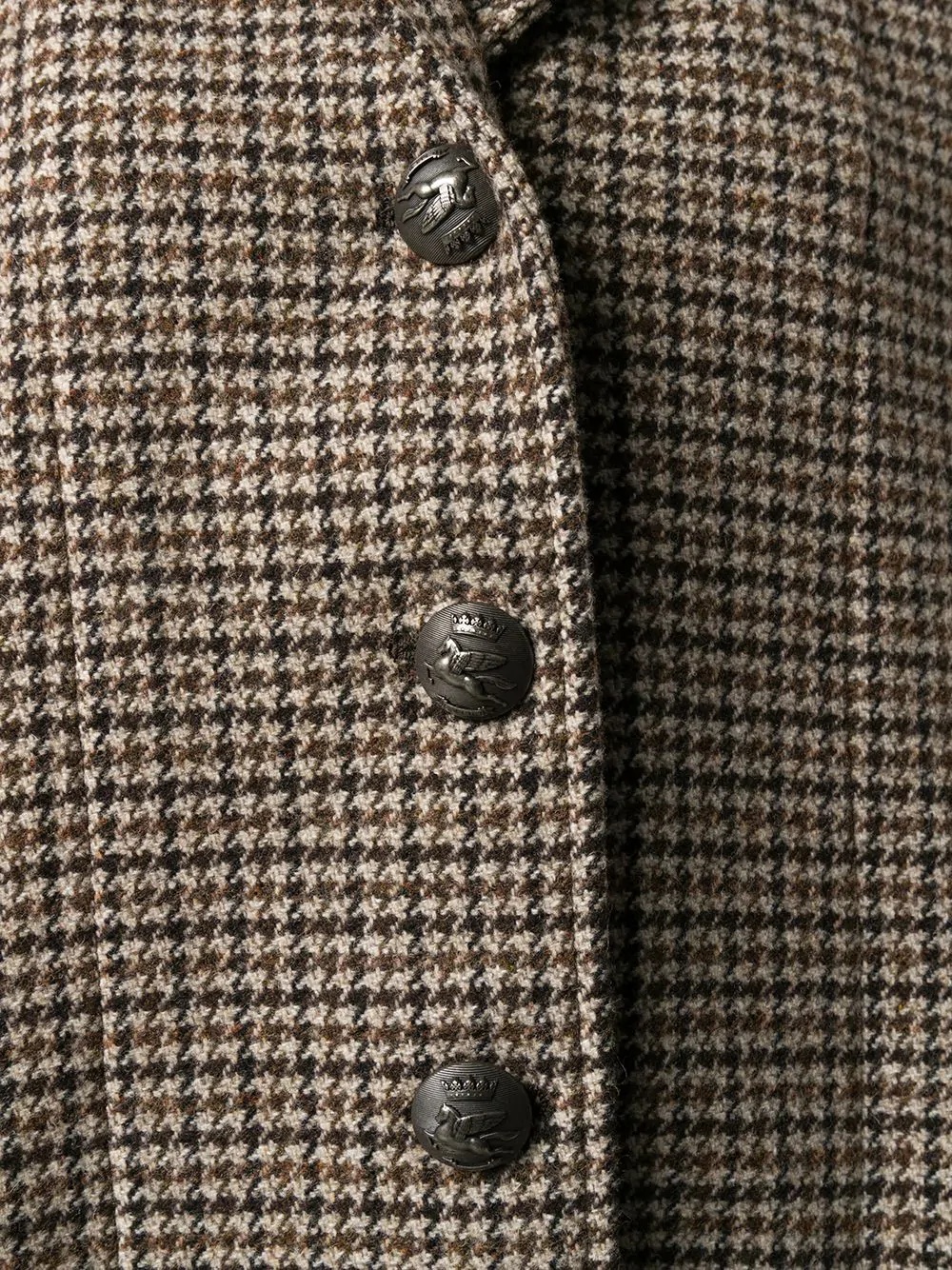 houndstooth single-breasted coat - 5