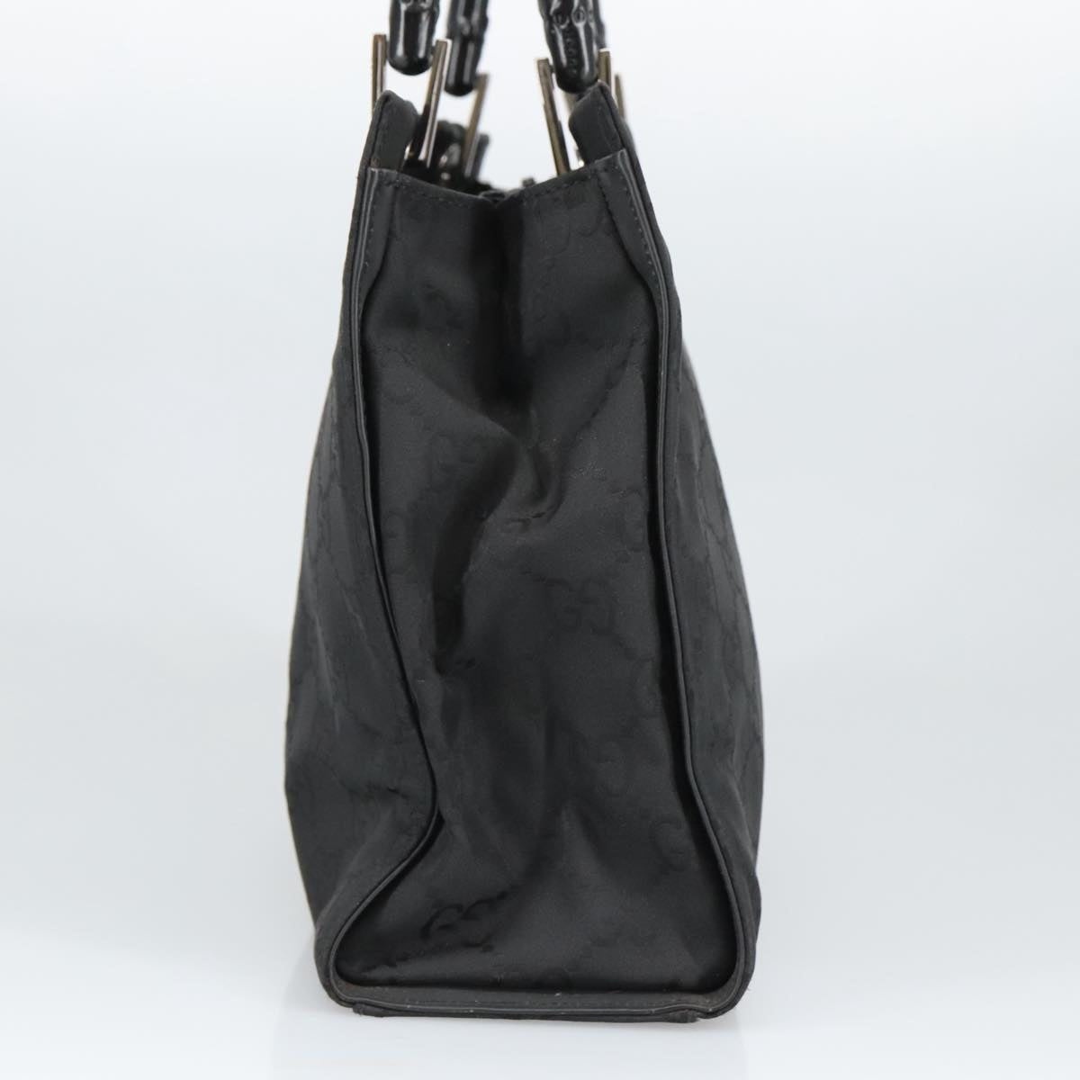 GUCCI Bamboo GG Canvas Hand Bag Nylon Black Silver 002 1016 002 1016 - 5