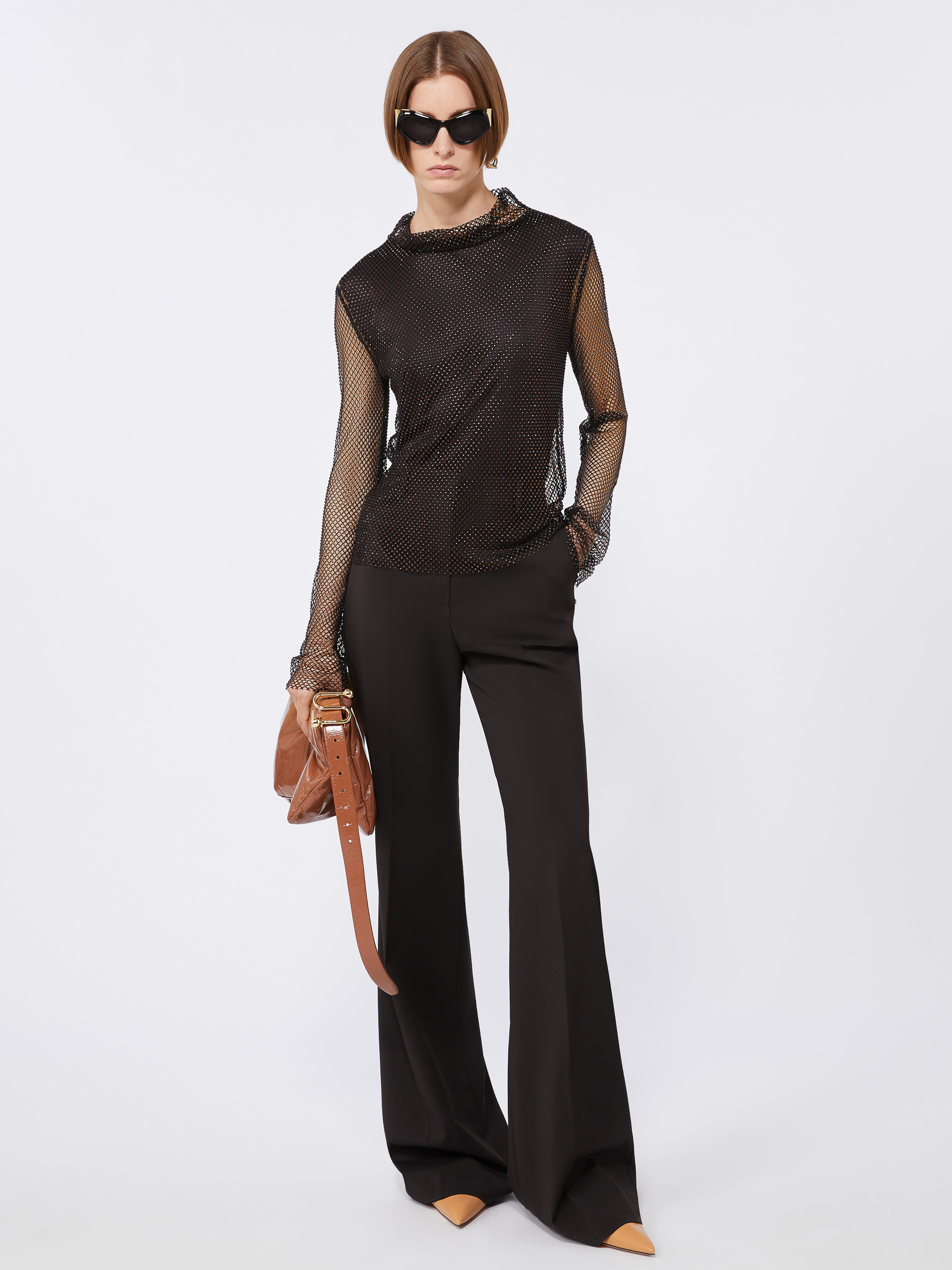 GERARDA Mesh T-shirt with rhinestones - 2