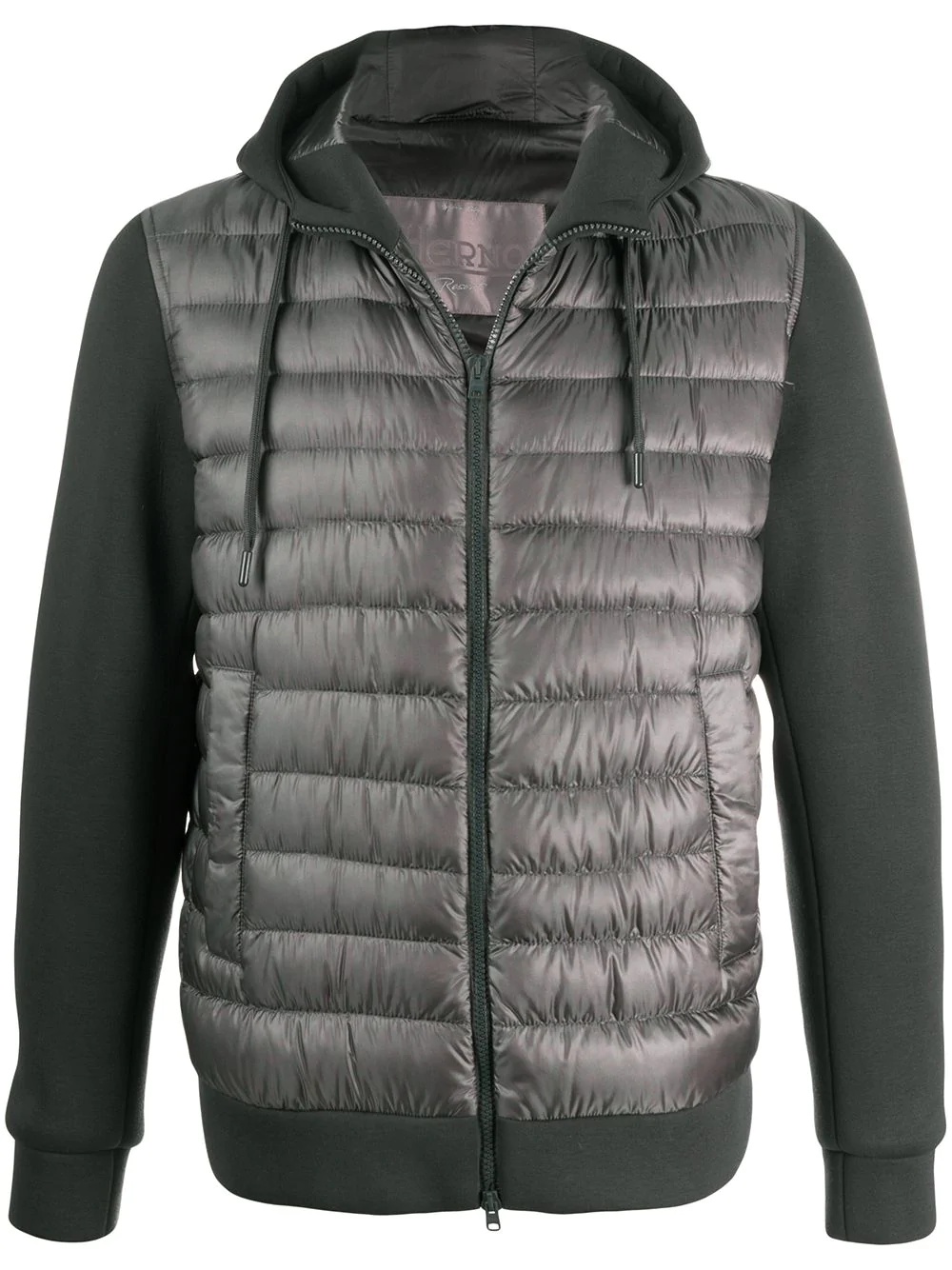 padded body hooded jacket - 1