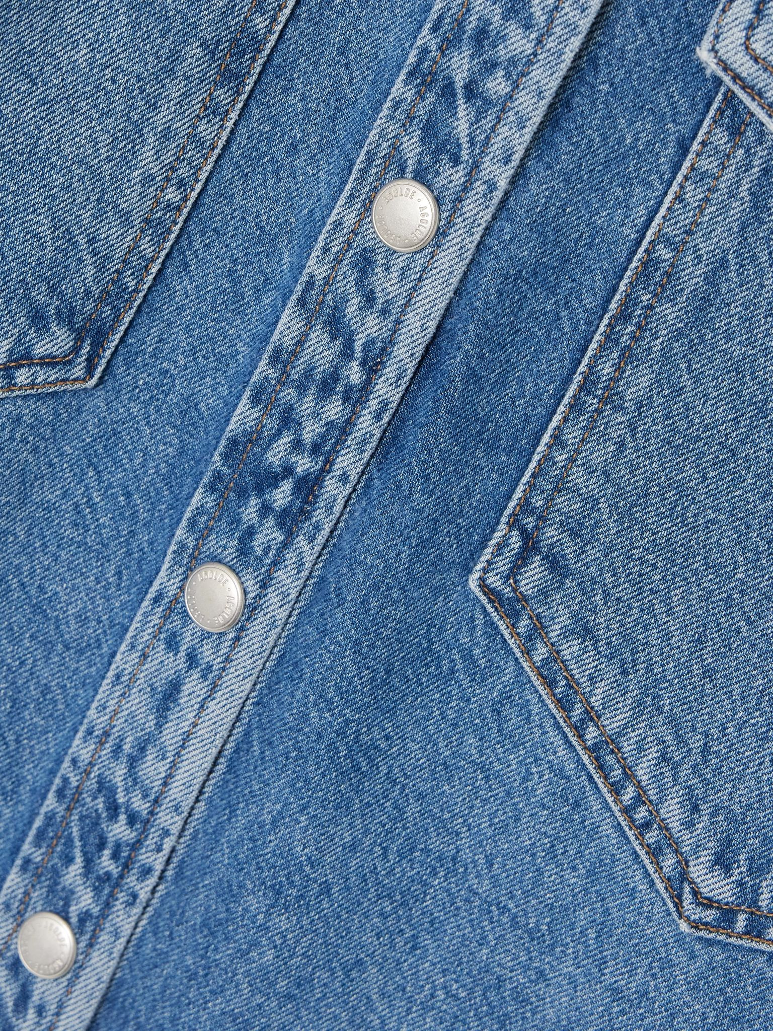 Lotta organic denim shirt Mid denim - 5