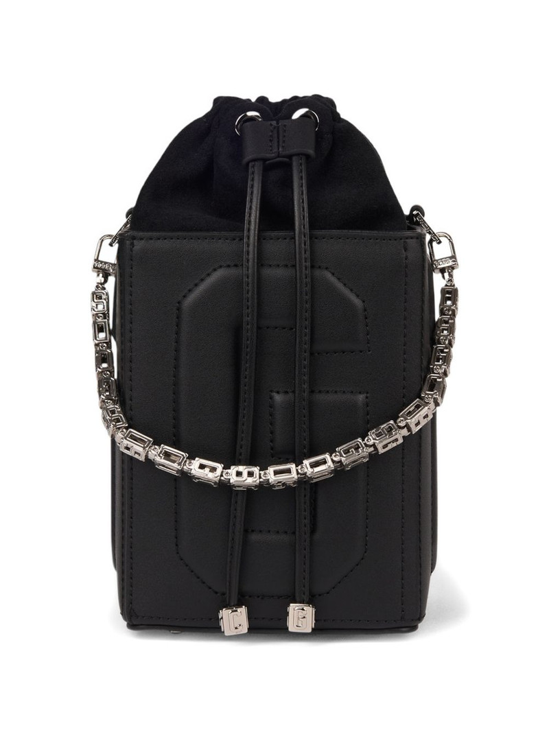 logo-embossed shoulder bag 1