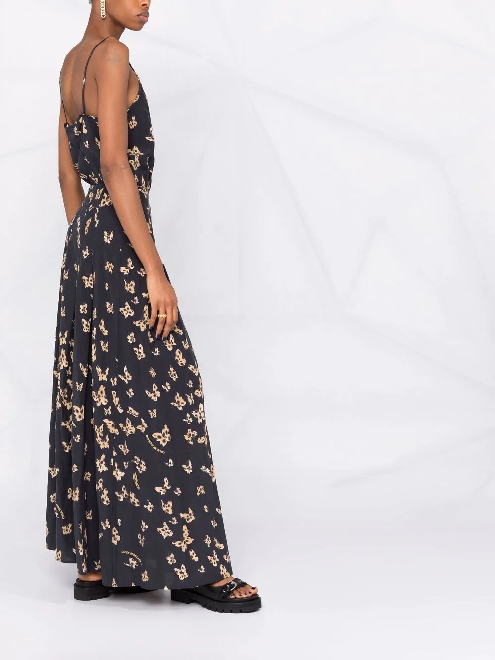 butterfly print maxi dress - 6