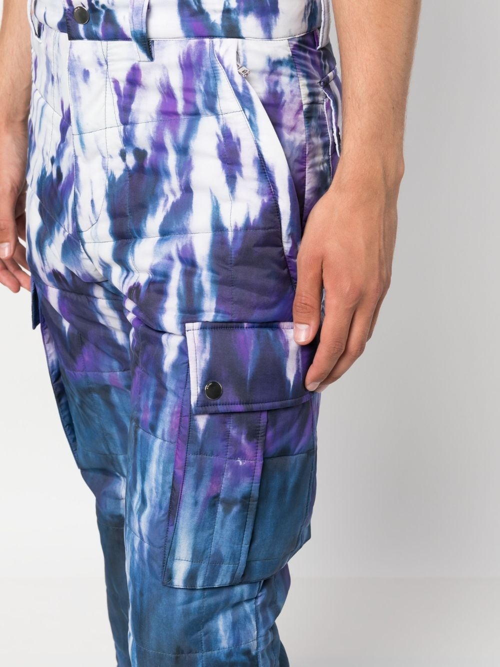 tie-dye quilted trousers - 5