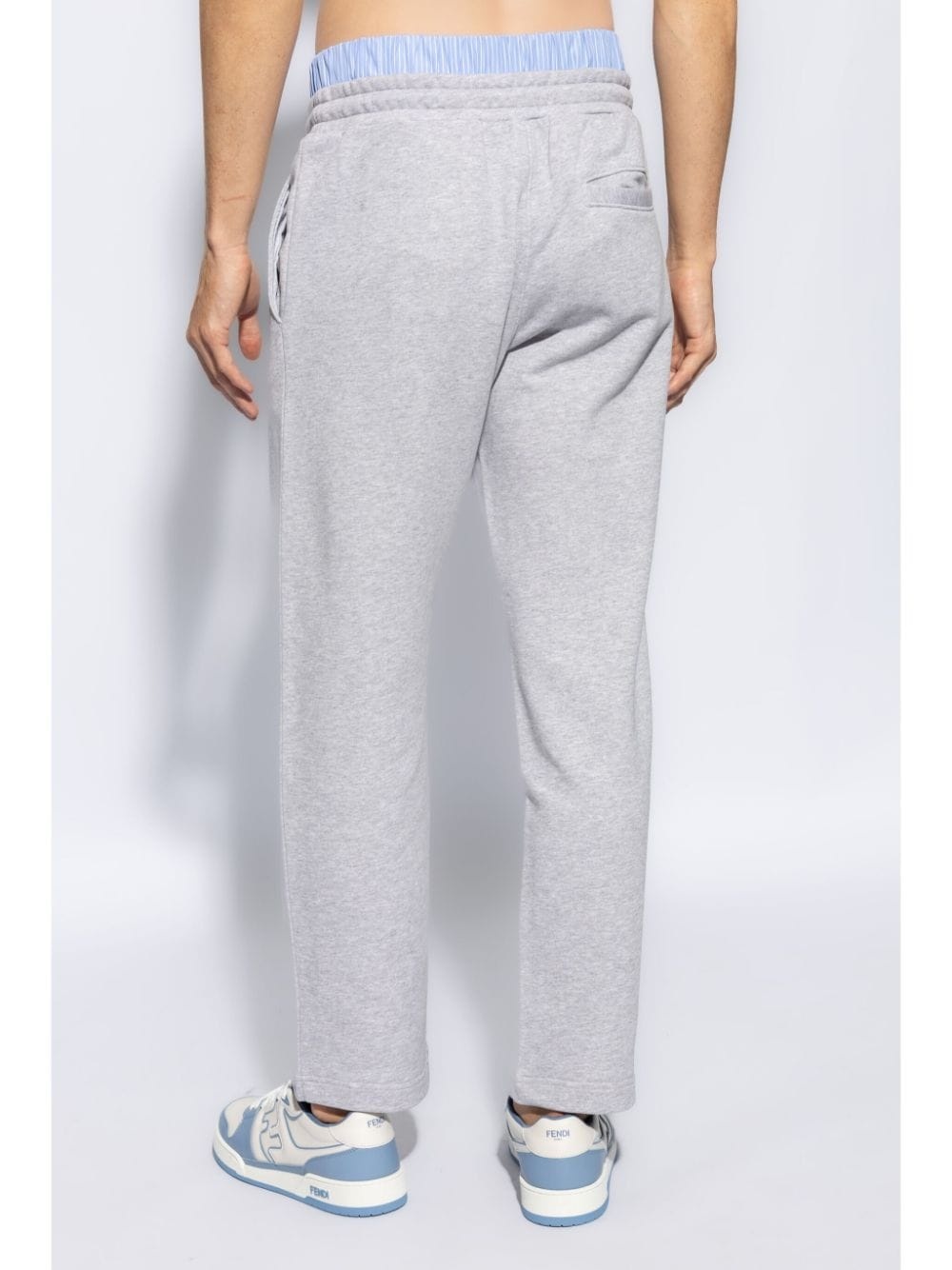 logo-embroidered cotton track pants - 4