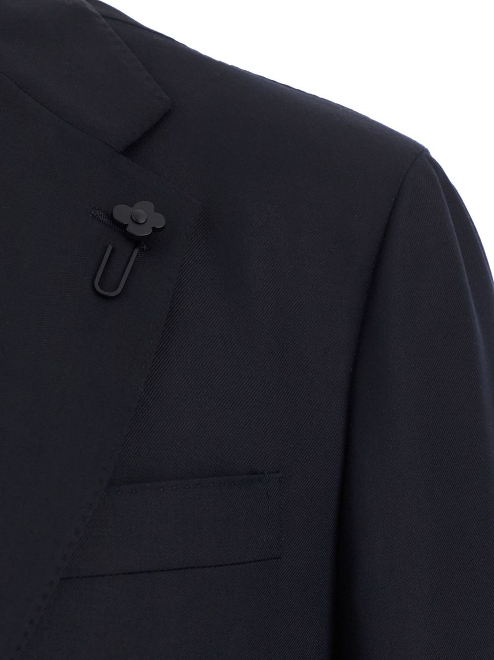 wool-silk blend single-breasted suit - 3