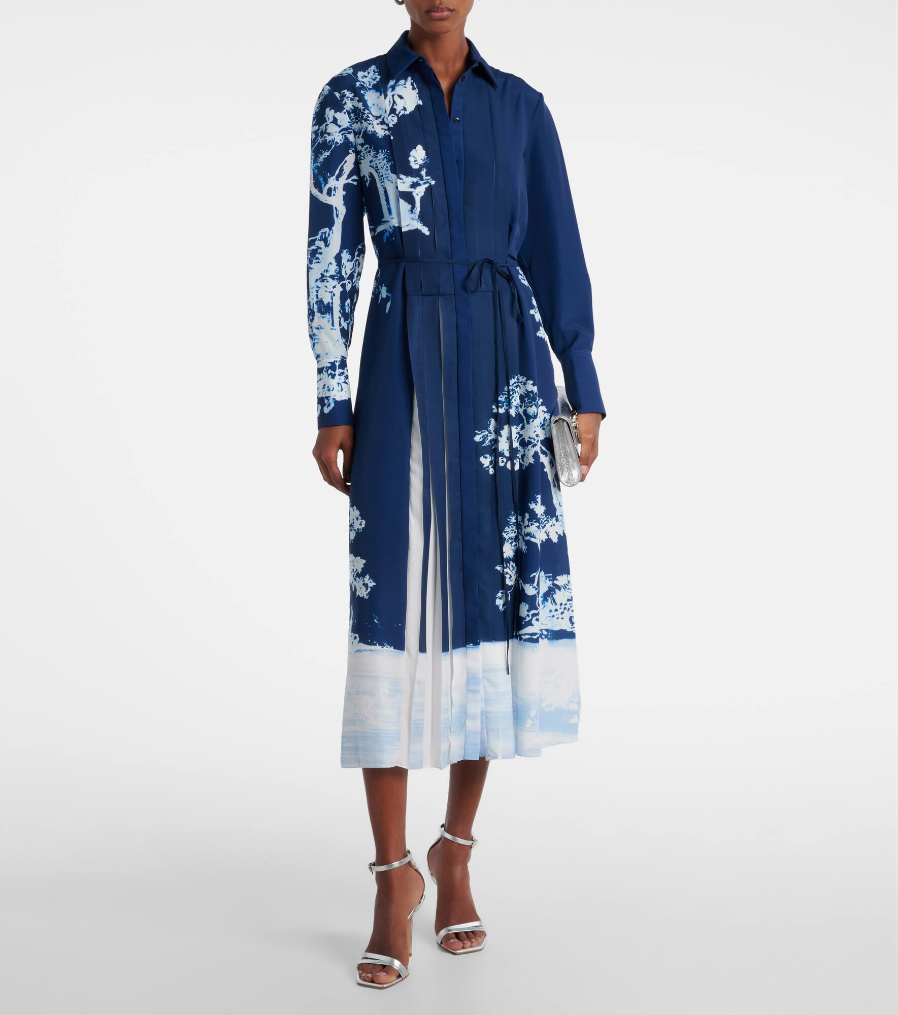 Belted printed midi dress - 2