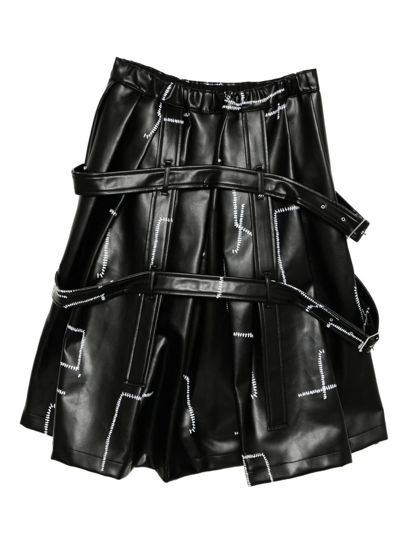stitch detail-printed skirt 1