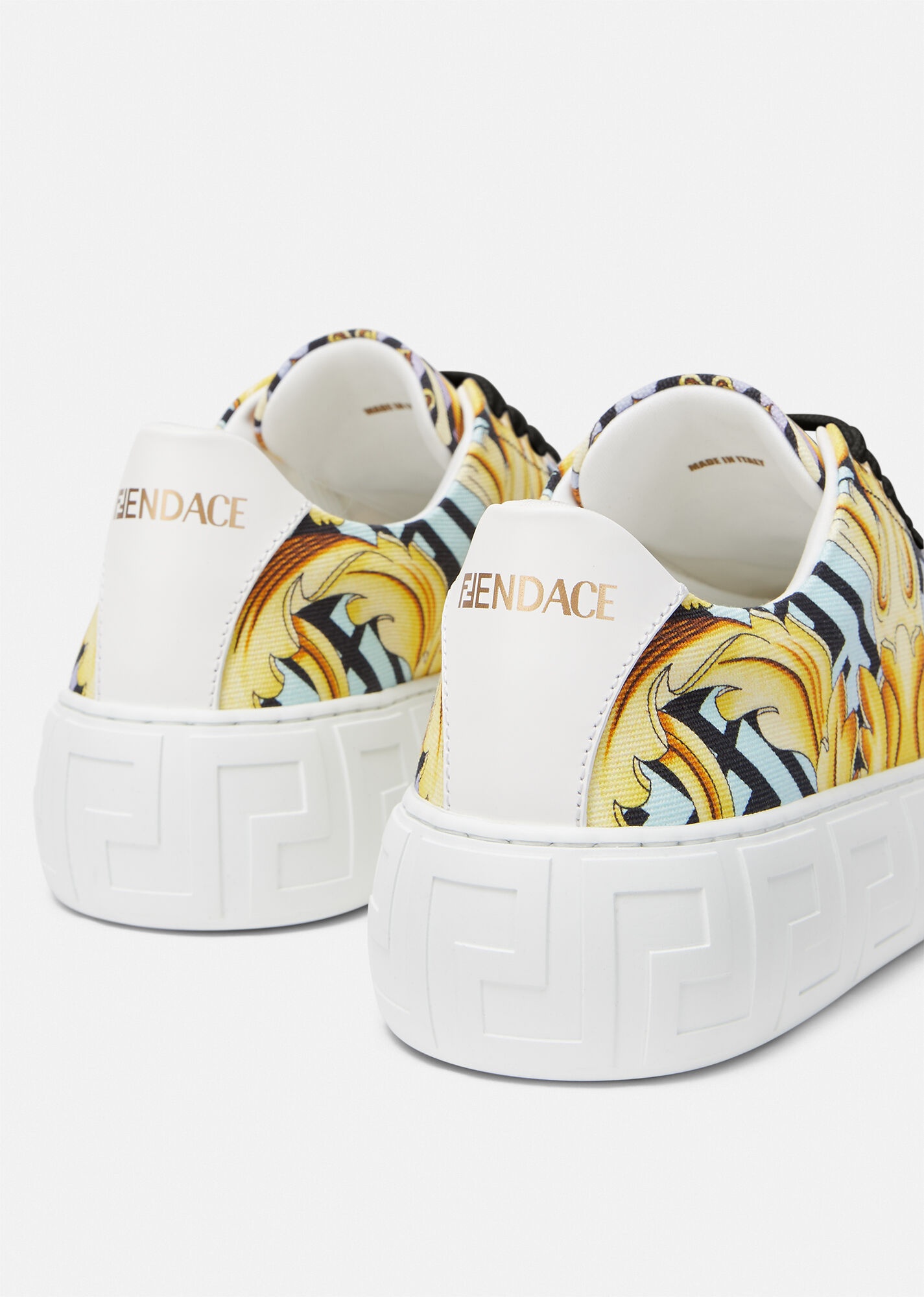 Fendace Gold Baroque Greca Sneakers - 5