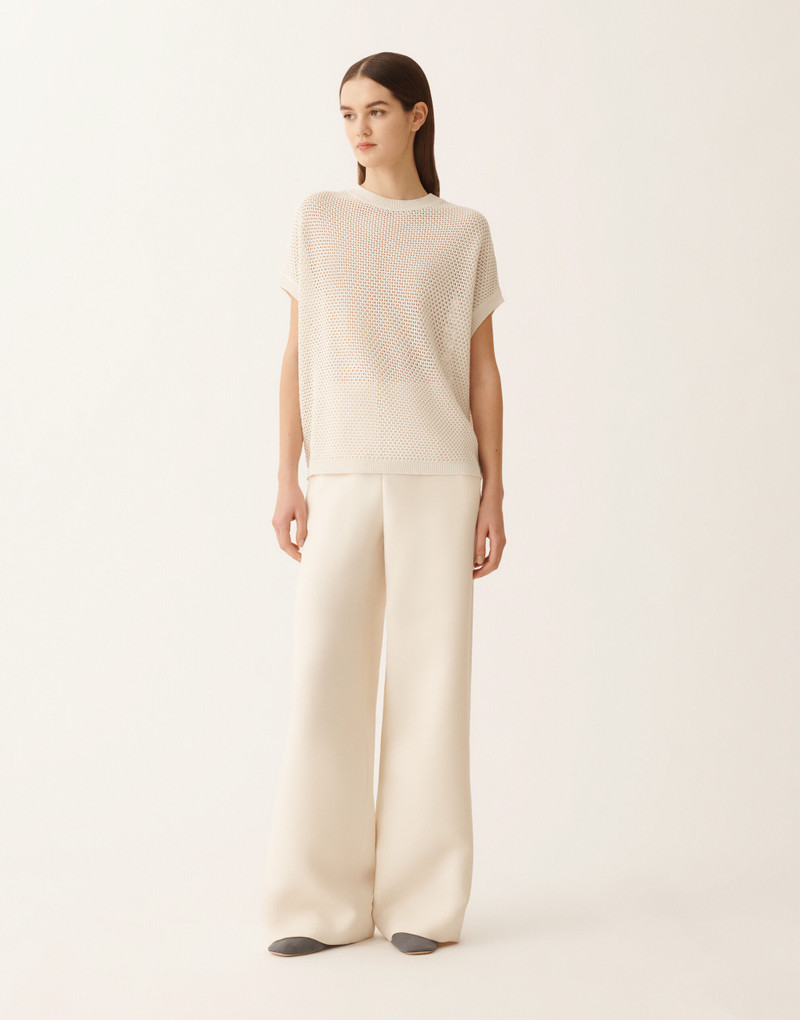 Cape in organic cotton with shiny viscose 3