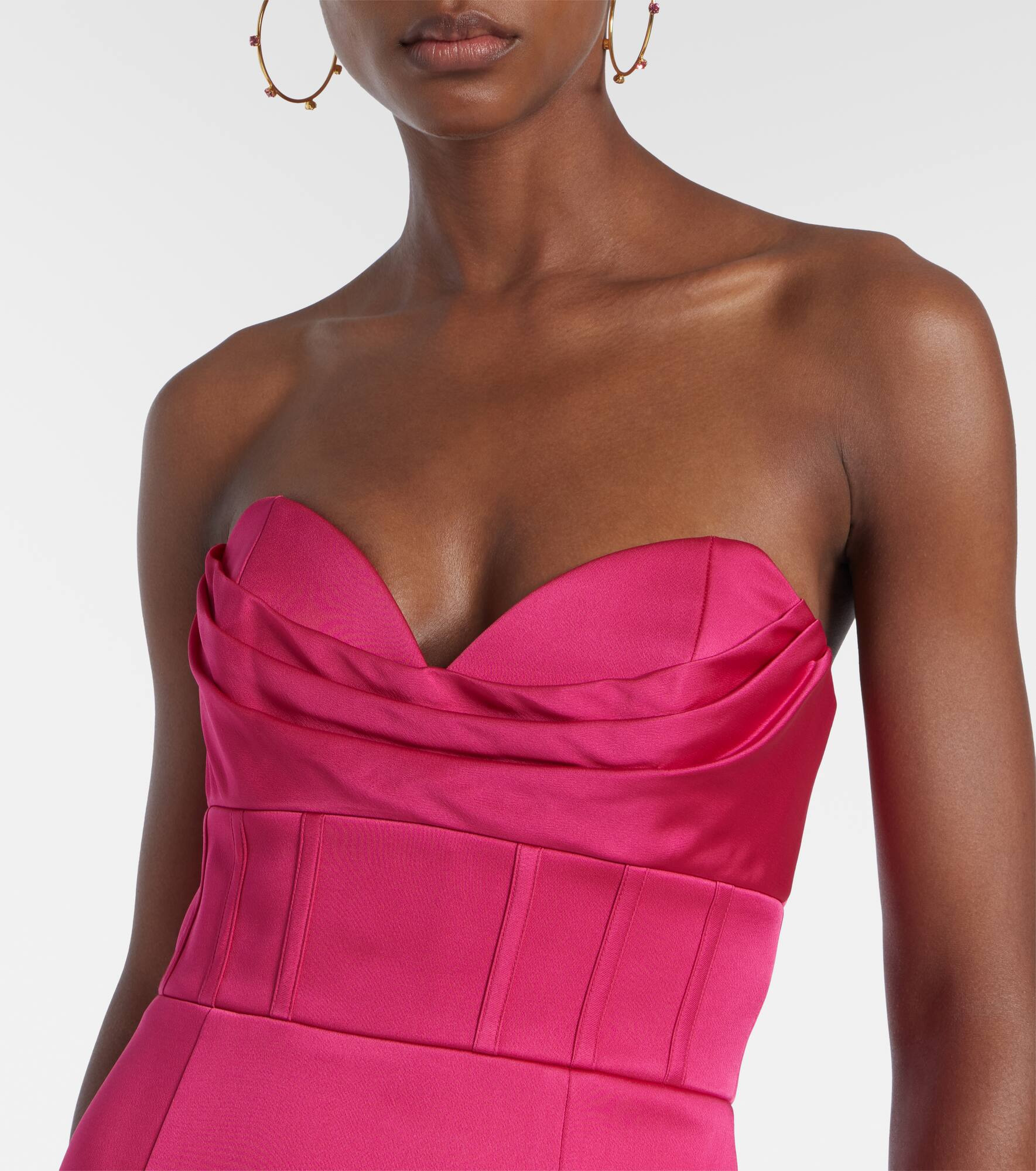 Saskia satin bustier gown - 4