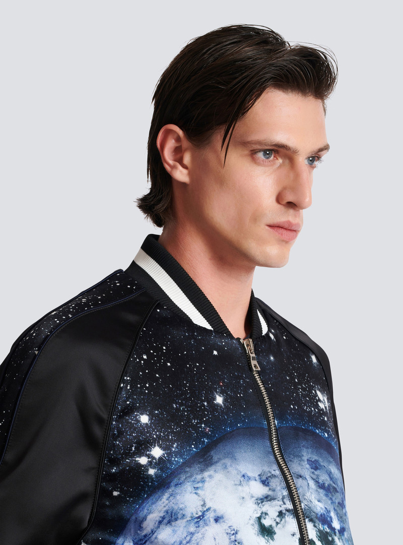 Printed Earth and Stars bomber jacket 7